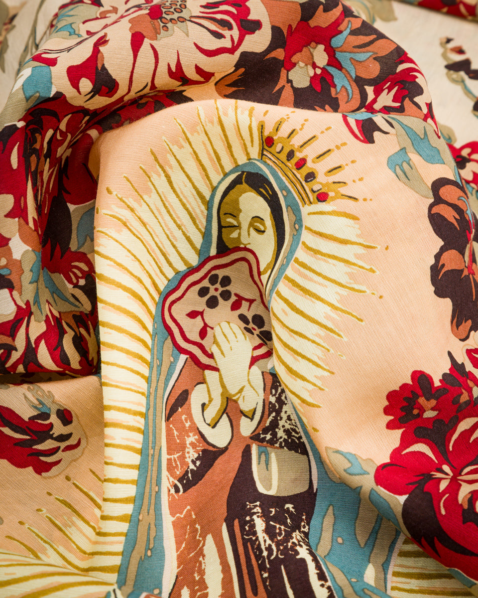 Kapital Silk Rayon CHAMPETRE MARIA WRANGLE Collar Aloha Shirt - Natural - Standard & Strange