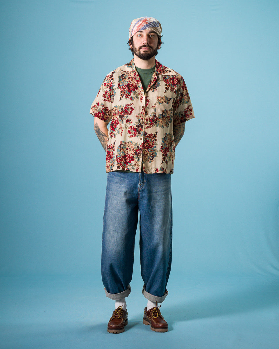 Kapital Silk Rayon CHAMPETRE MARIA WRANGLE Collar Aloha Shirt - Natural - Standard & Strange