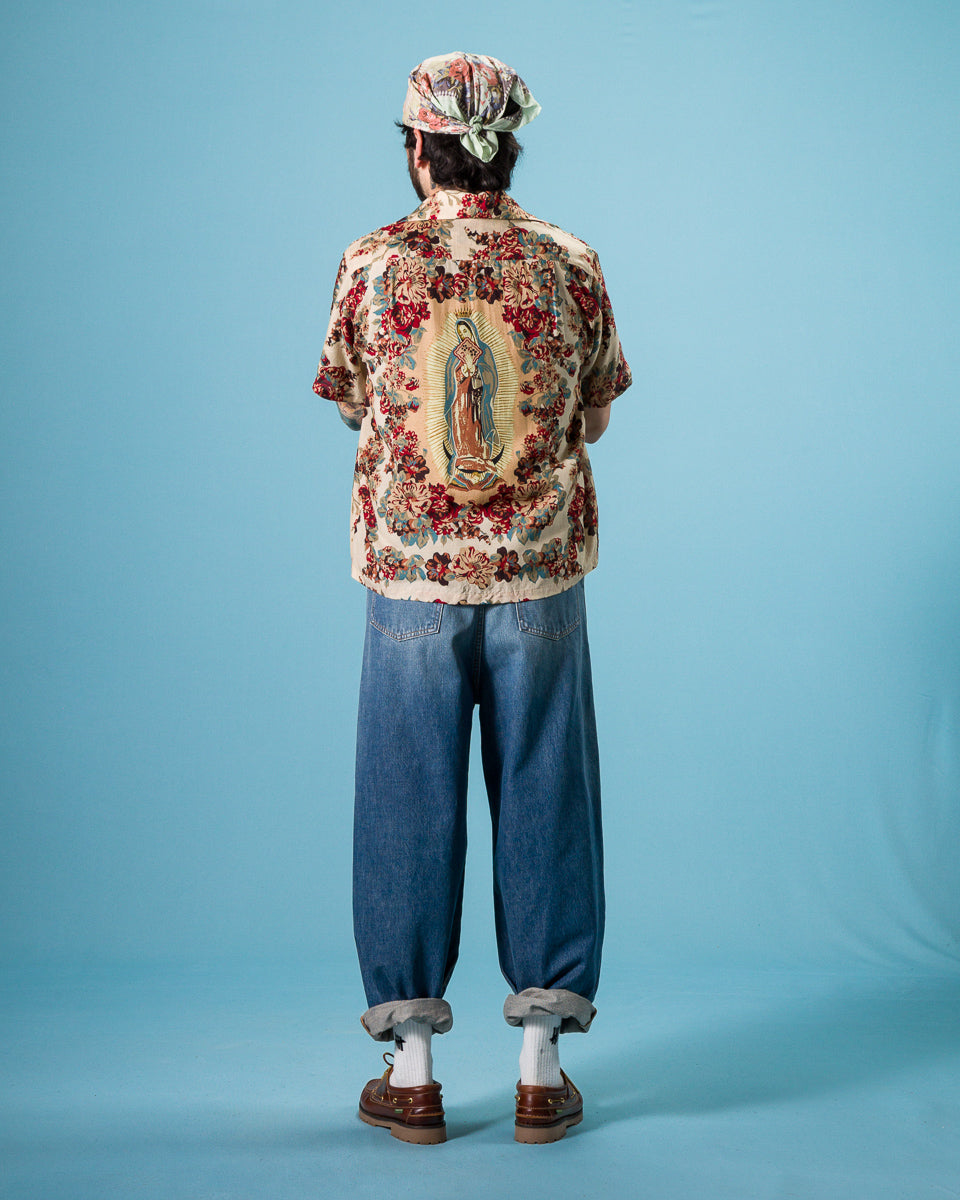 Kapital Silk Rayon CHAMPETRE MARIA WRANGLE Collar Aloha Shirt - Natural - Standard & Strange