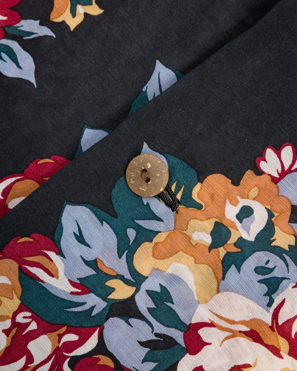 Kapital Silk Rayon CHAMPETRE MARIA WRANGLE Collar Aloha Shirt(Ladies) - Black 1 - Standard & Strange