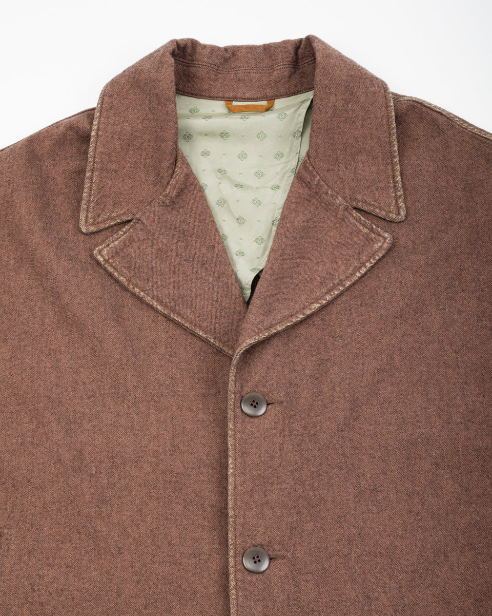 Kapital Twill Aging-Wool CAVALIER Coat - Brown - Standard & Strange