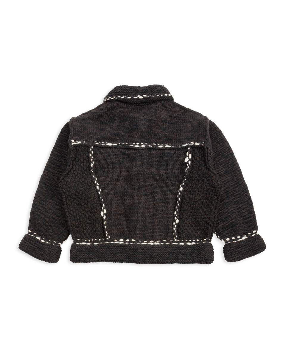 Kapital Wool Hand Knit Cowichan G-Jacke - Black F - Standard & Strange