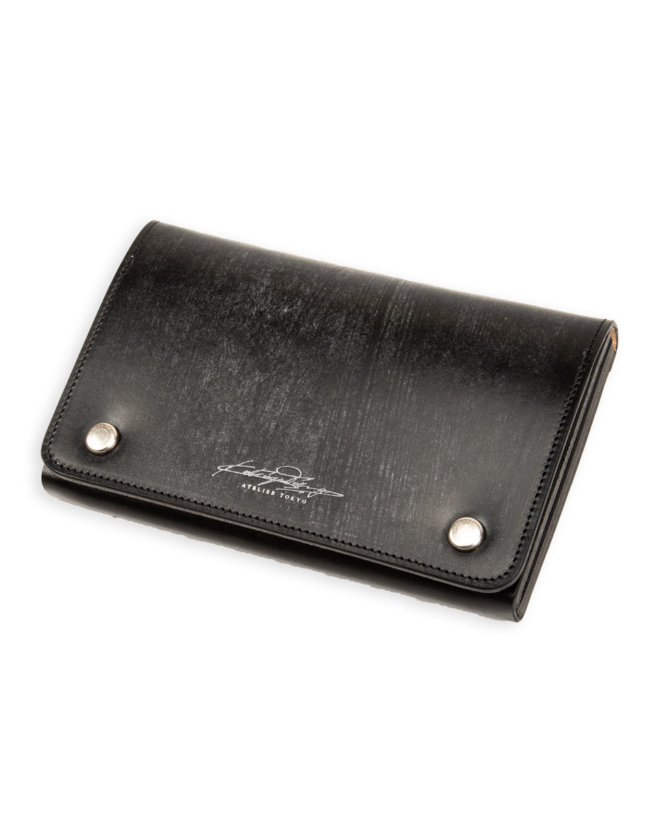 Middle Trucker Wallet - Black Bridle – Standard & Strange