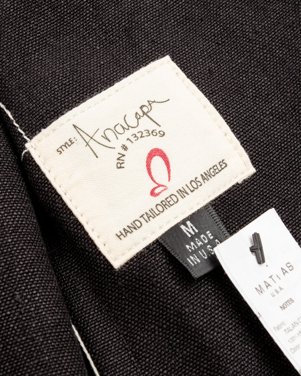 MATiAS Anacapa Blazer - Kurai Black Hemp Canvas - Standard & Strange