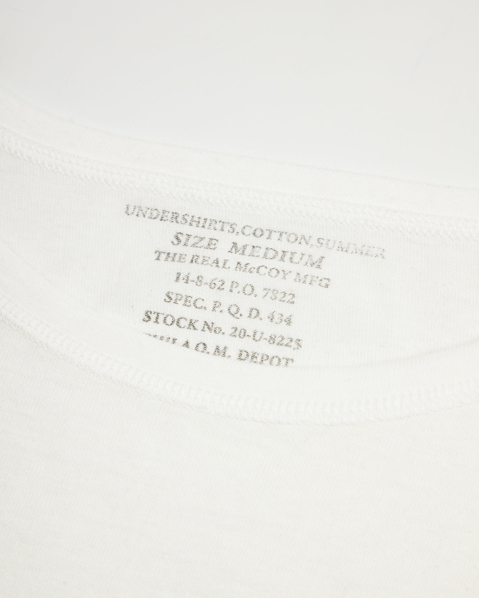 The Real McCoy's Undershirt, Cotton, Summer - White - Standard & Strange