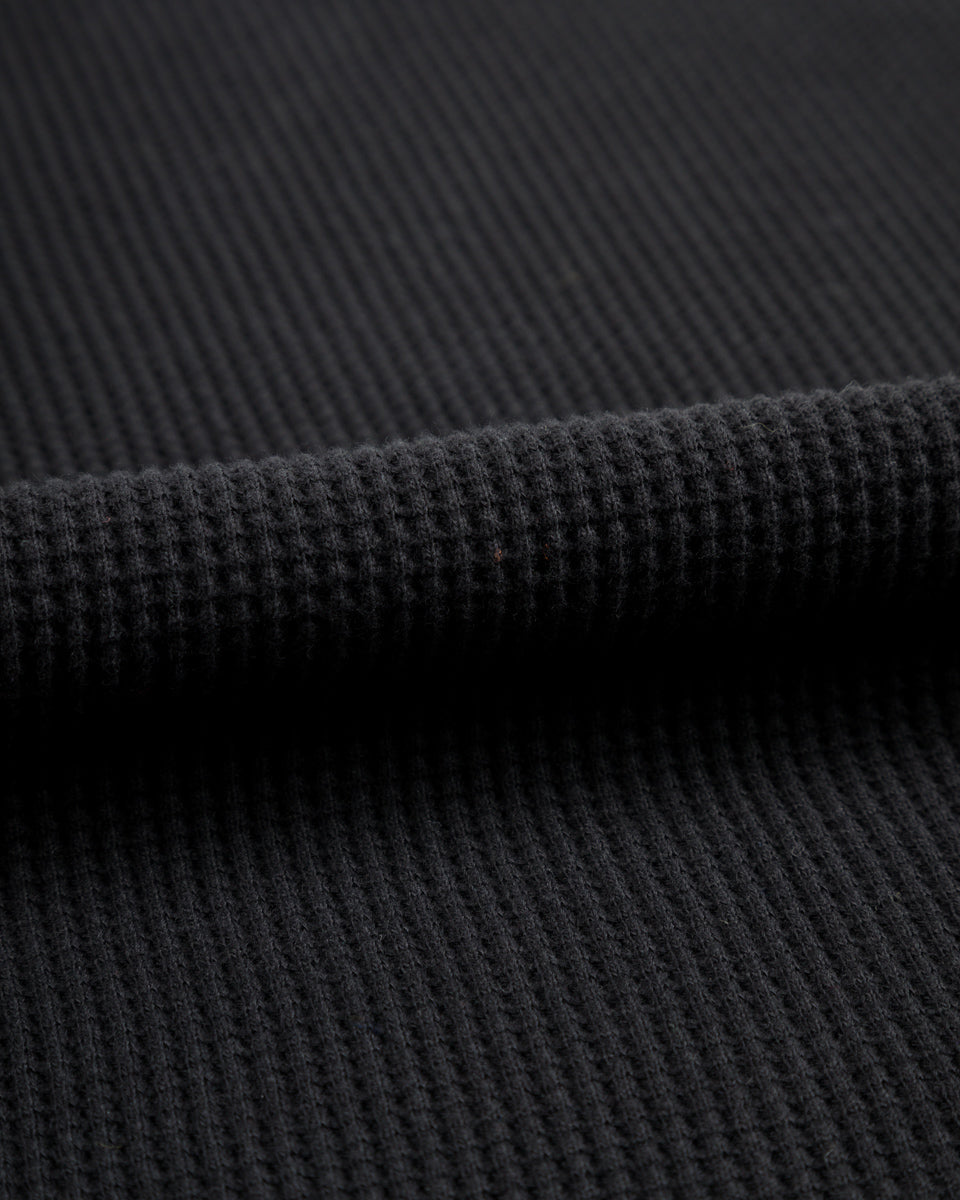 The Real McCoy's Waffle Thermal Shirt S/S - Black - Standard & Strange