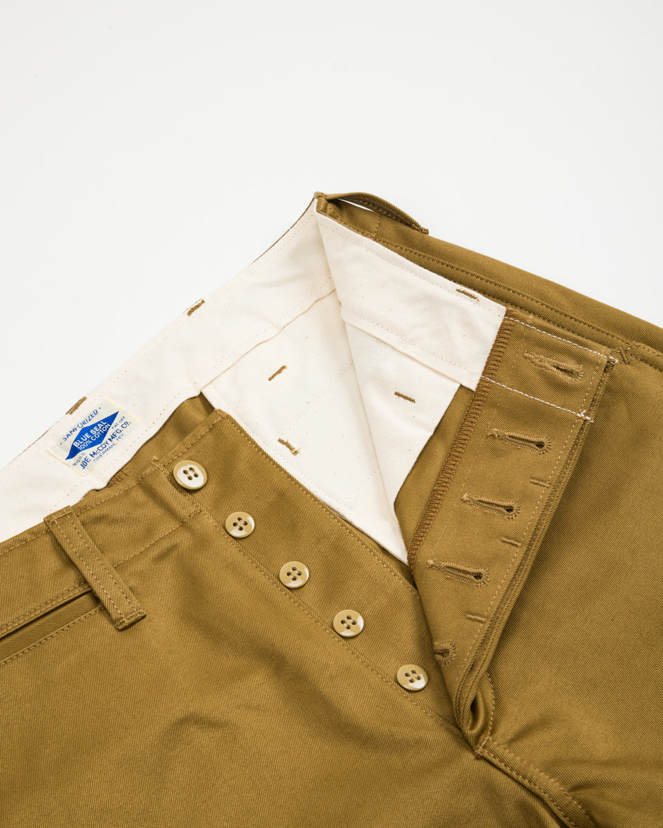 The Real McCoy's Blue Seal Chinos - Overdyed Khaki - Standard & Strange