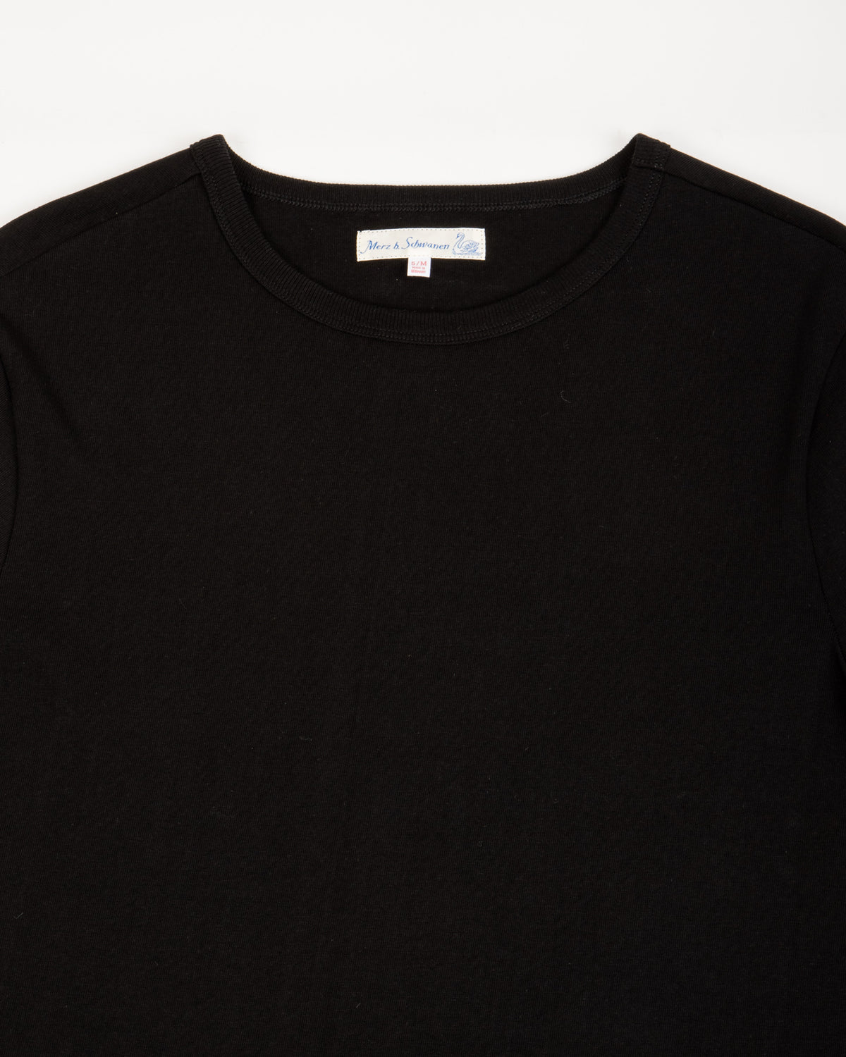 Merz b. Schwanen 215 Loopwheeled Classic Fit Midweight Tee - Deep Black - Standard & Strange