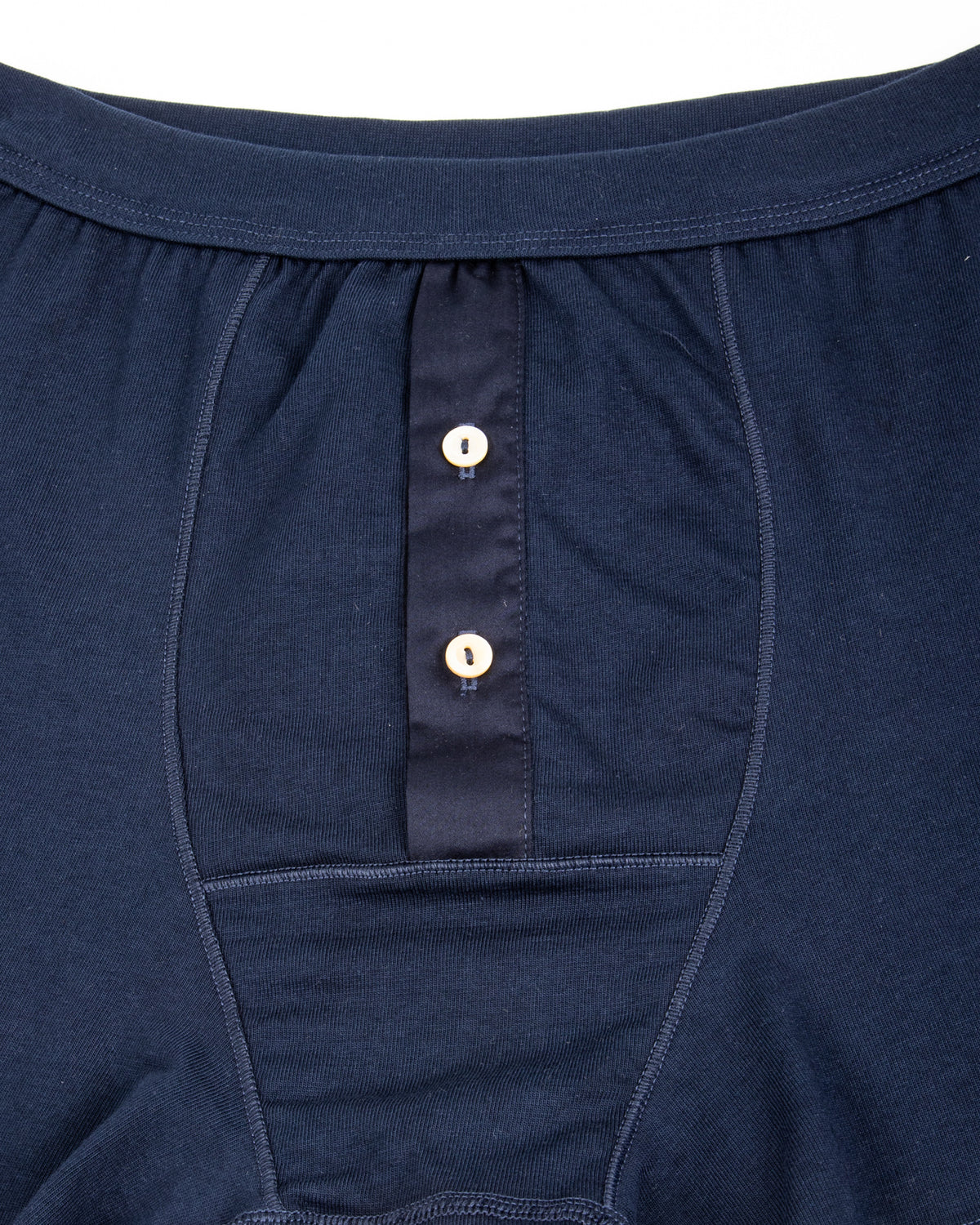 255 Loopwheeled Mid-weight Button Fly Boxer - Ink Blue