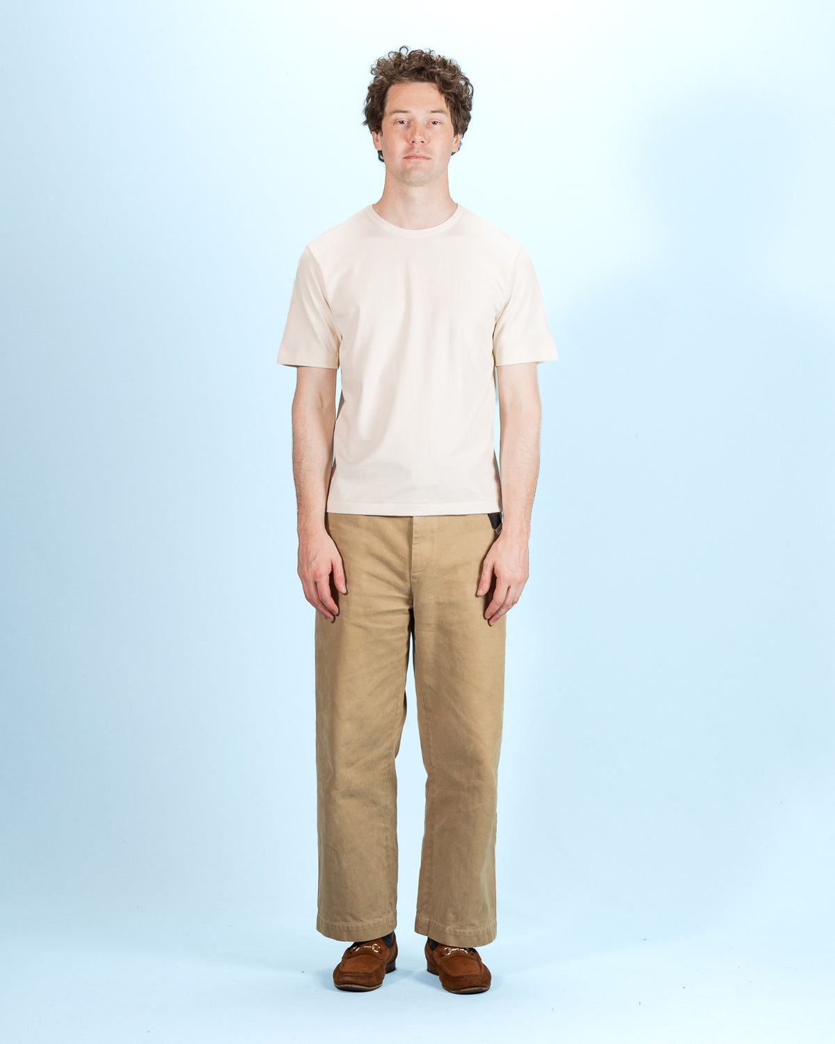 Merz b. Schwanen 2M15C Cropped Vintage Machine Jersey T-Shirt - Nature - Standard & Strange