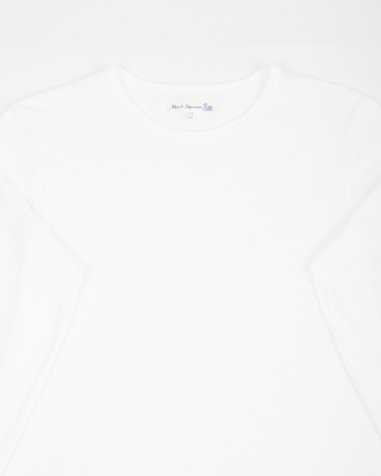 Merz b. Schwanen 1950s Lightweight Loopwheeled L/S Tee - White - Standard & Strange