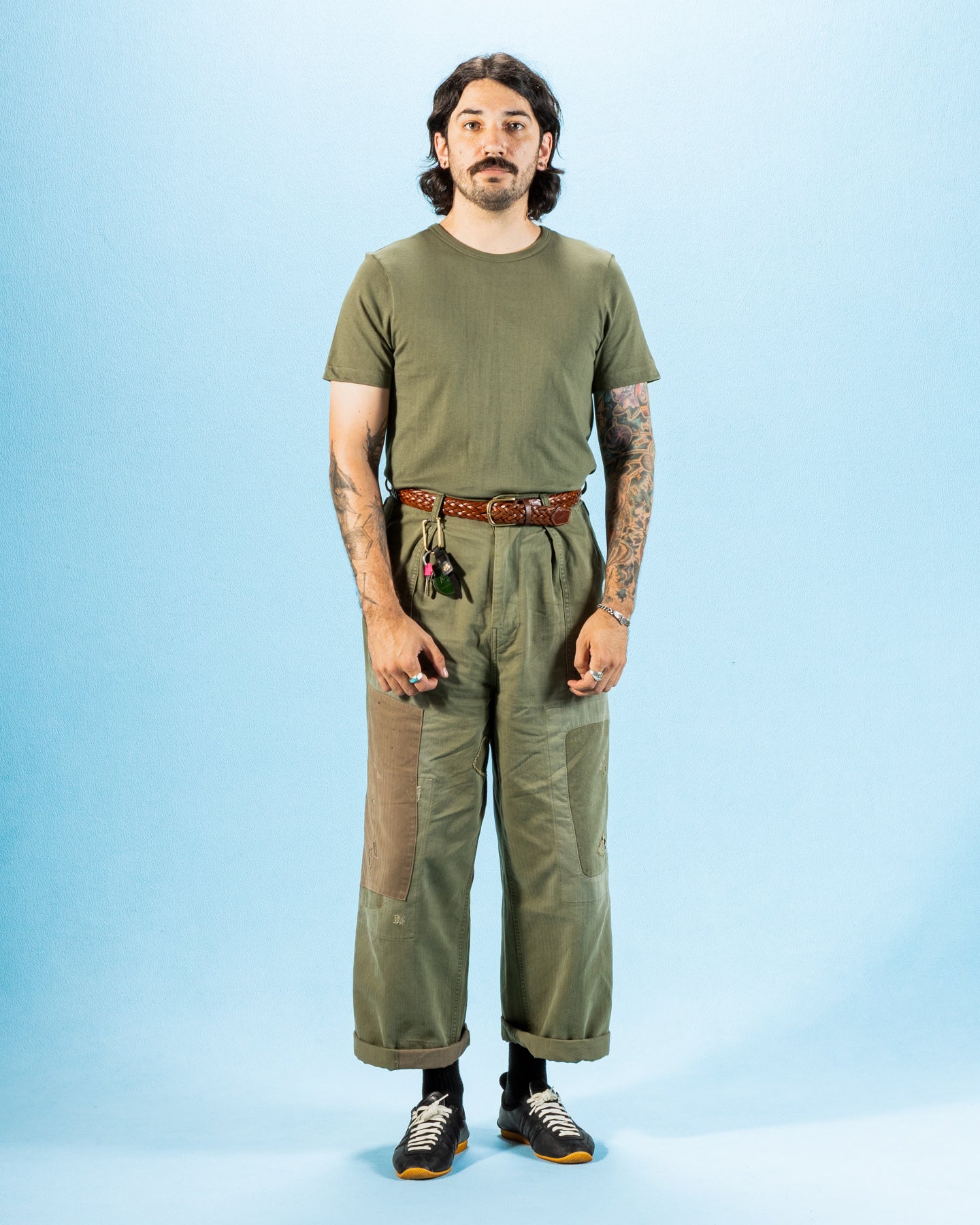 Merz b. Schwanen 1950s Lightweight Loopwheeled Tee - Army - Standard & Strange