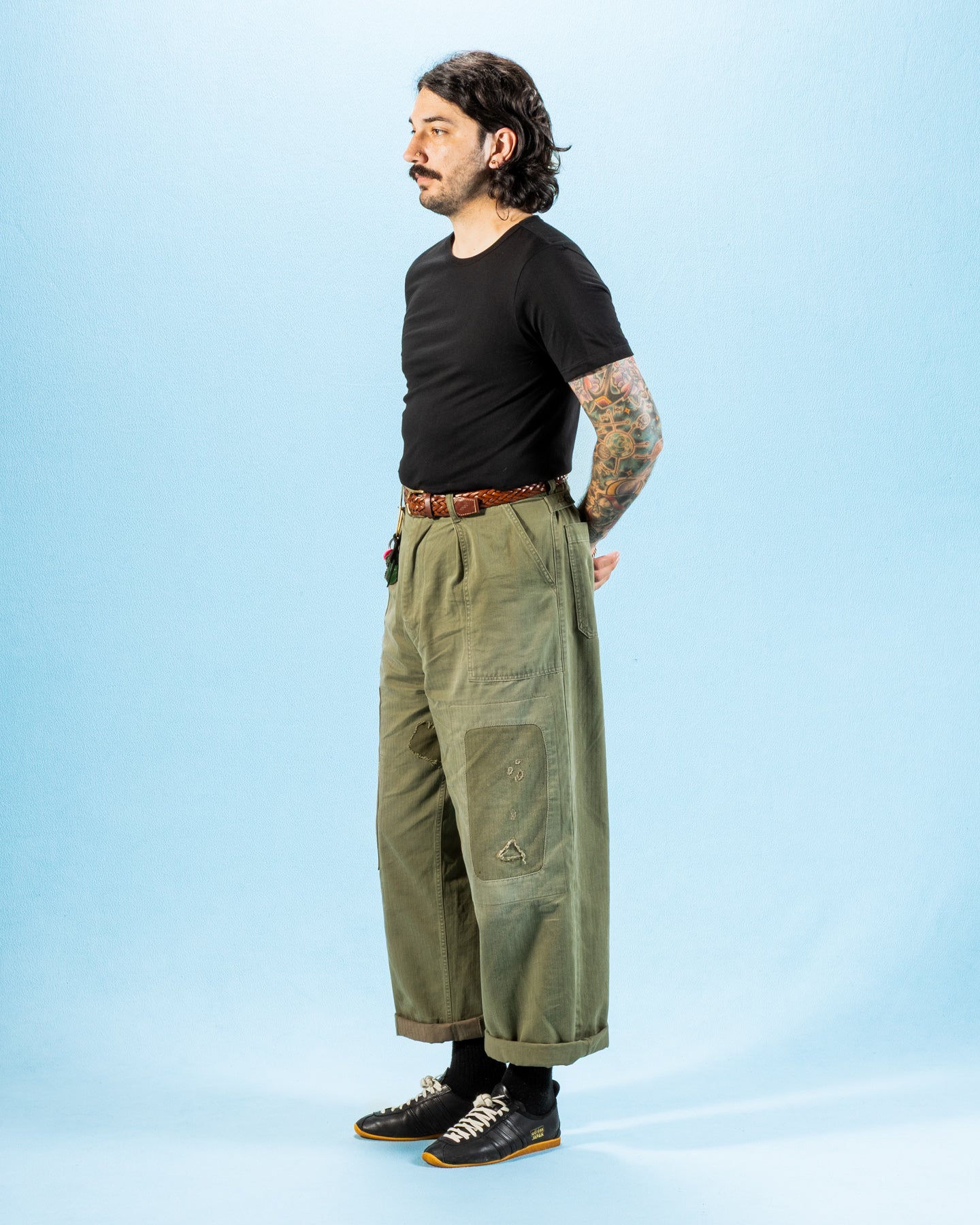 Merz b. Schwanen 1950s Lightweight Loopwheeled Tee - Black - Standard & Strange