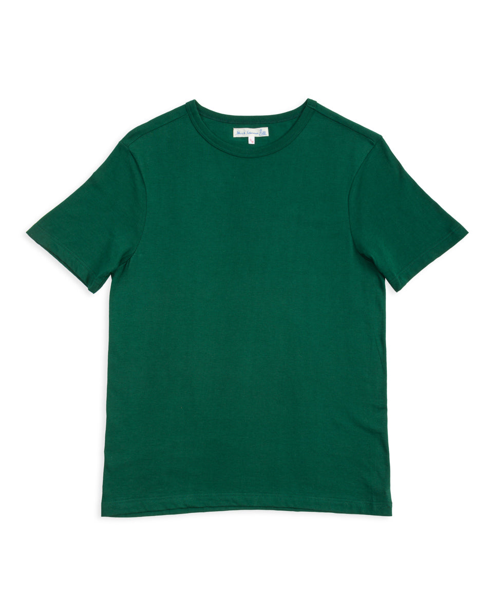 Merz b. Schwanen 1950s Lightweight Loopwheeled Tee - Classic Green - Standard & Strange