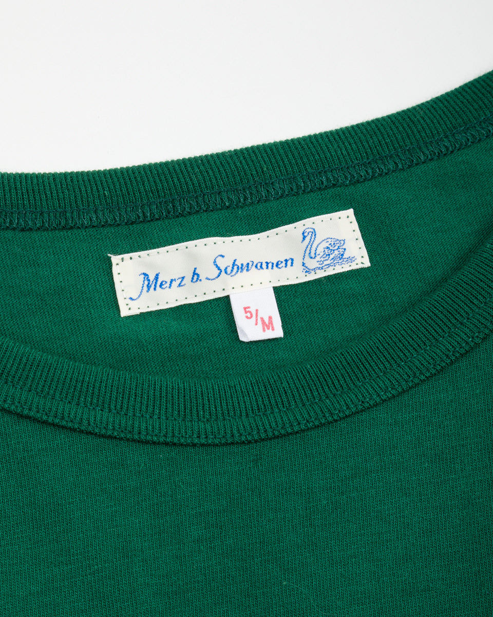 Merz b. Schwanen 1950s Lightweight Loopwheeled Tee - Classic Green - Standard & Strange