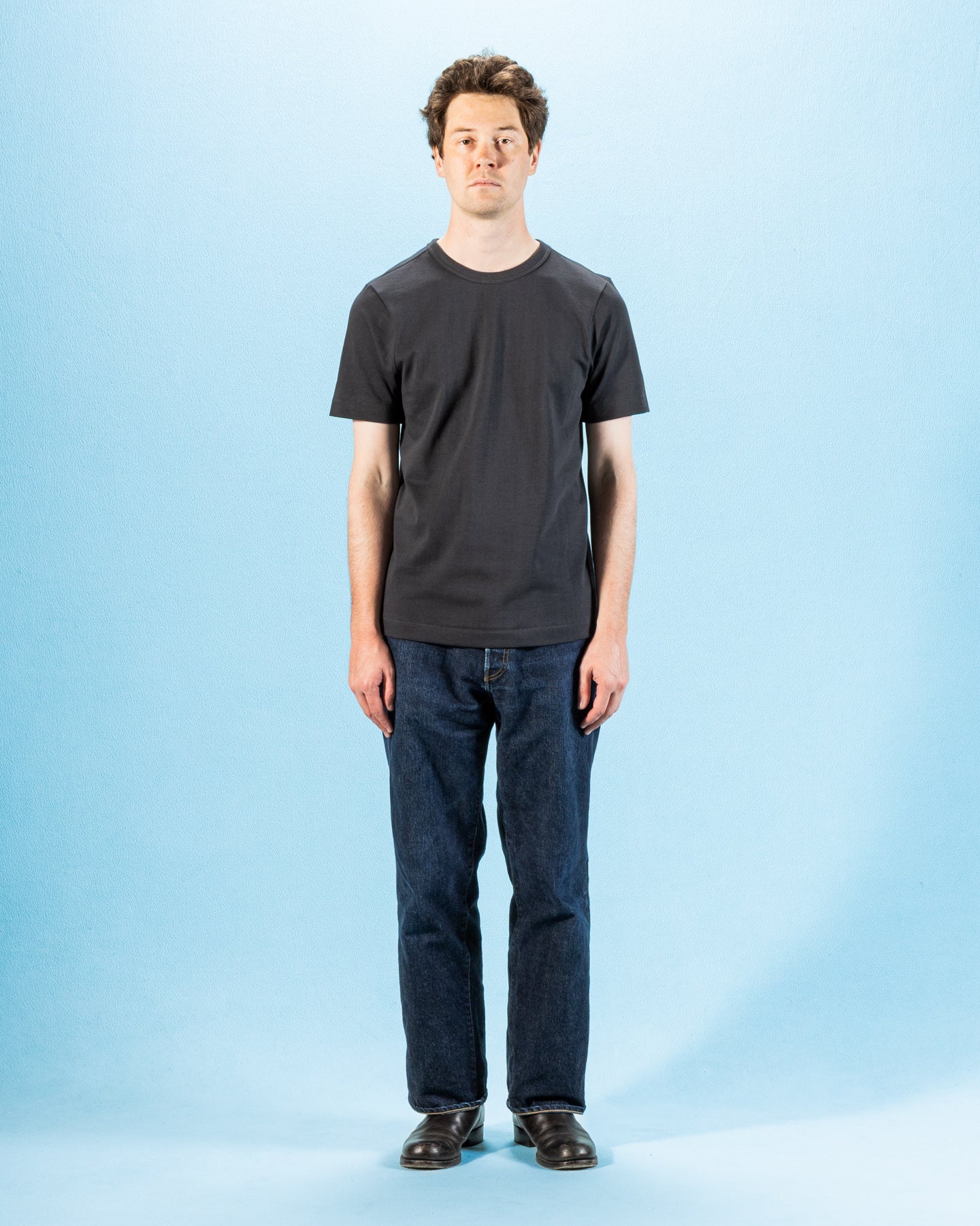 Merz b. Schwanen 214 Classic Fit Loopwheeled 7.2 oz tee - Charcoal - Standard & Strange