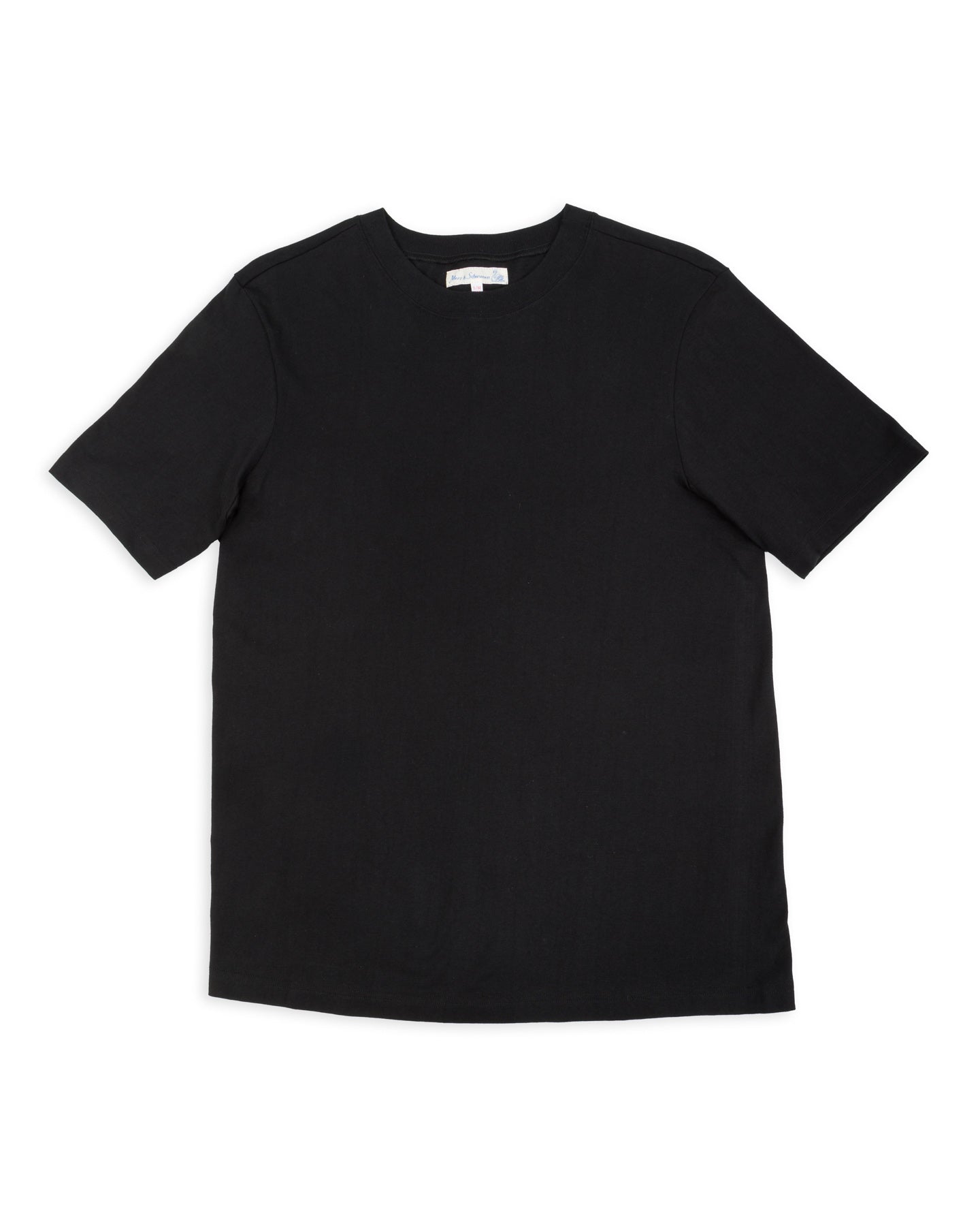 Merz b. Schwanen 215 Loopwheeled 7.2 oz Tee - Deep Black