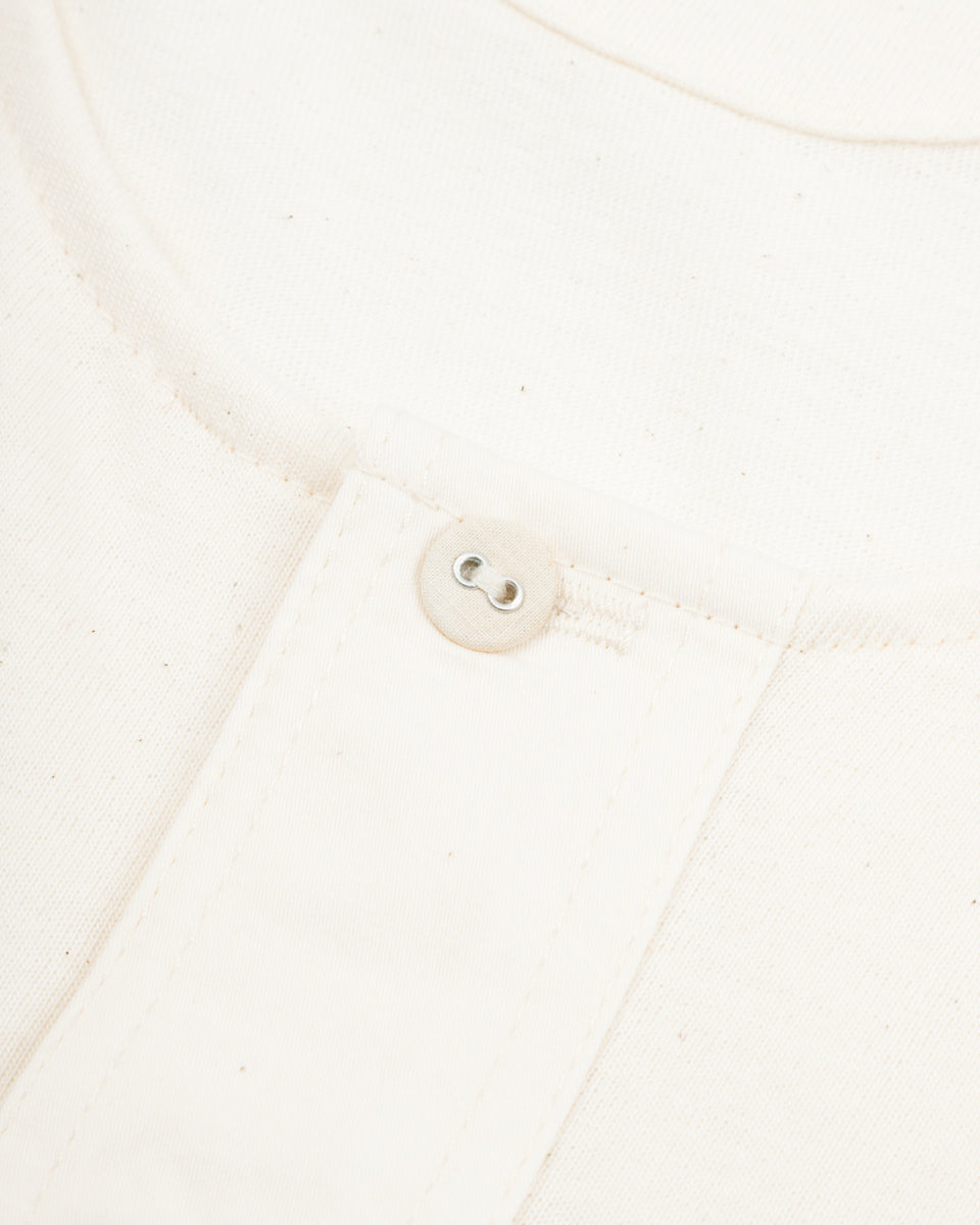 Merz b. Schwanen 101 Loopwheeled 4.6 oz 3/4 Sleeve Henley - Nature - Standard & Strange