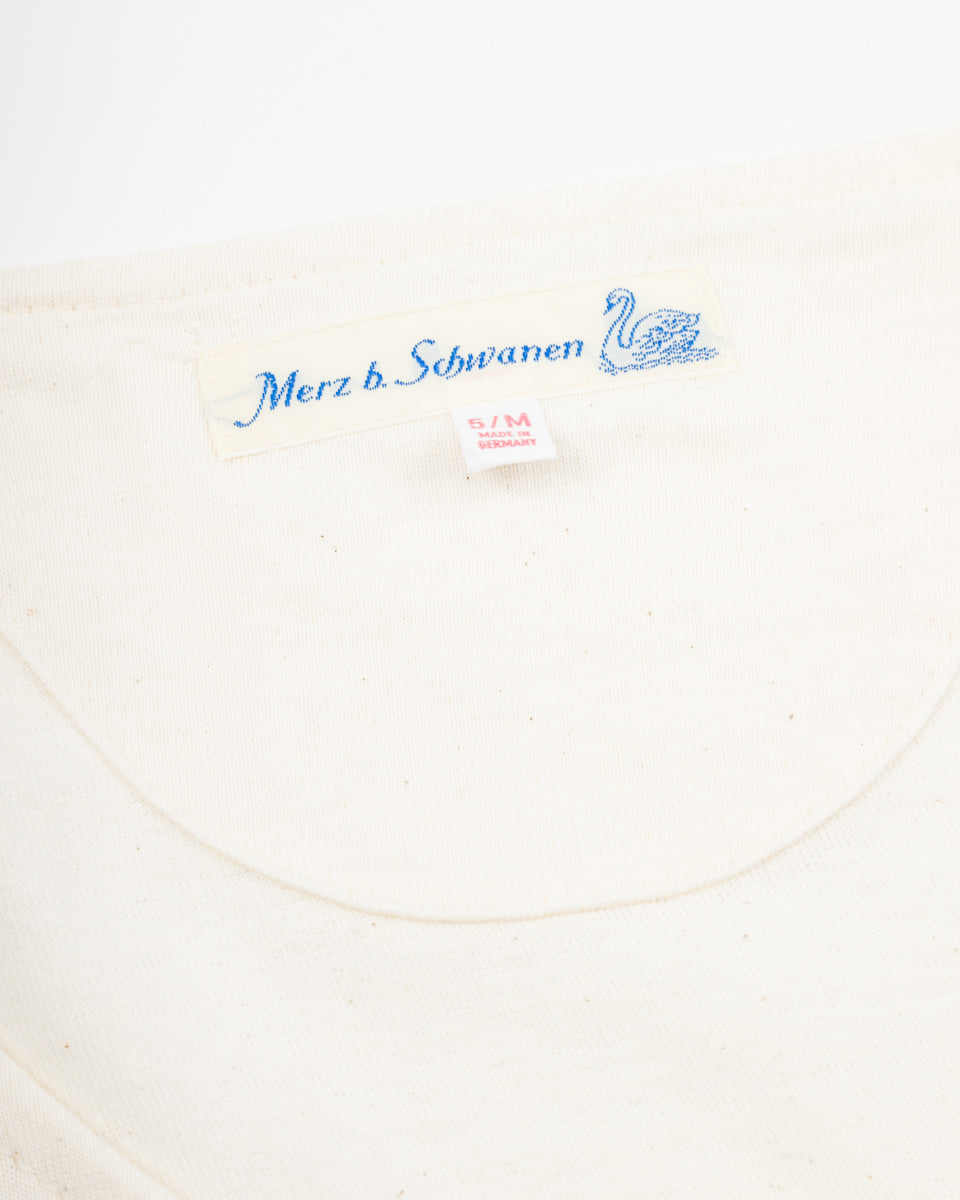 Merz b. Schwanen 101 Loopwheeled 4.6 oz 3/4 Sleeve Henley - Nature - Standard & Strange