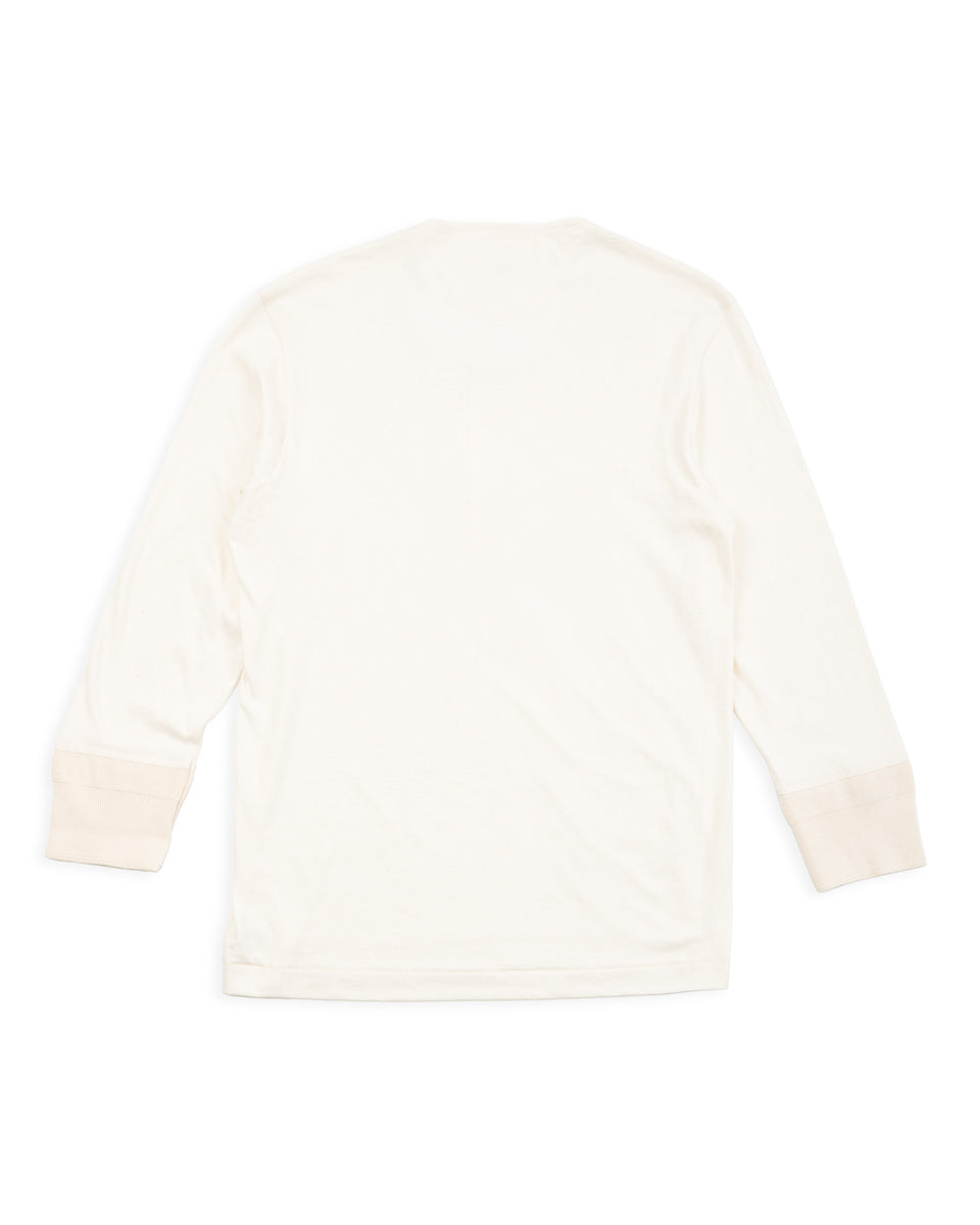 Merz b. Schwanen 101 Loopwheeled 4.6 oz 3/4 Sleeve Henley - Nature - Standard & Strange