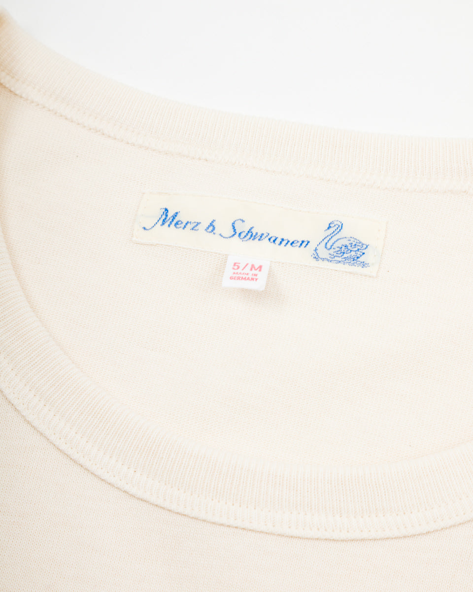 Merz b. Schwanen 2M15C Cropped Vintage Machine Jersey T-Shirt - Nature - Standard & Strange