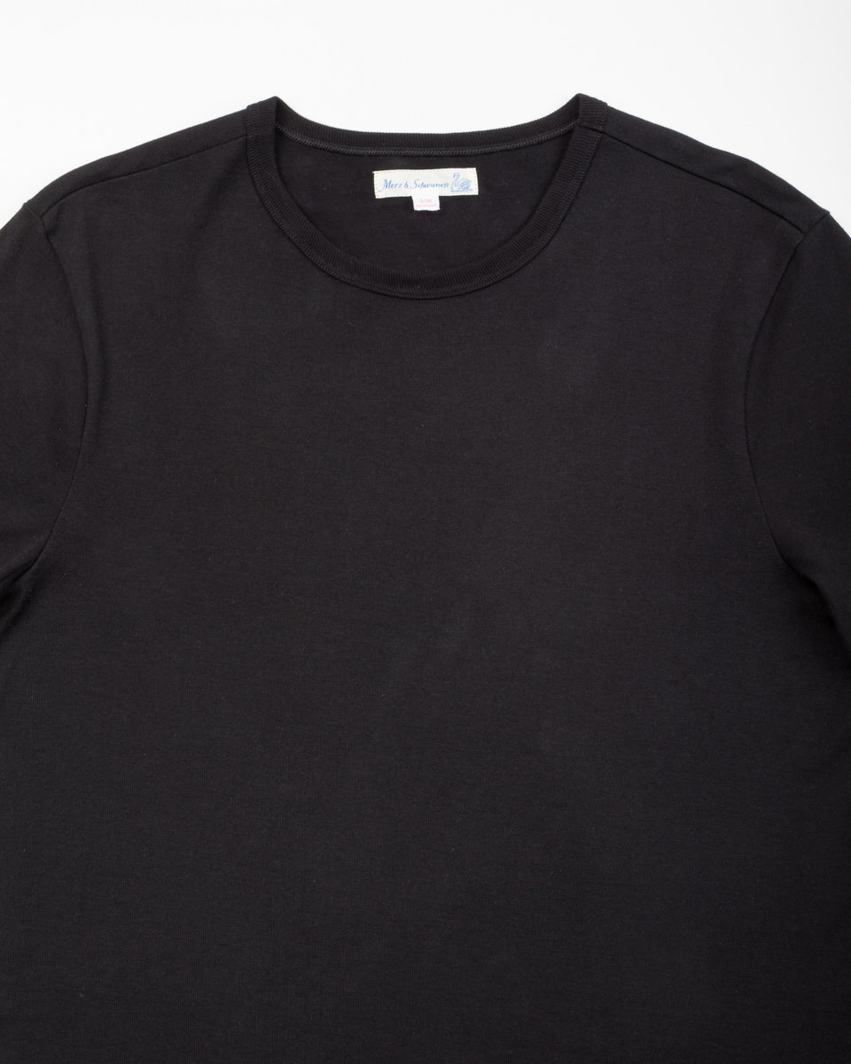 Merz b. Schwanen 6.8oz Sturdy Jersey T-Shirt - Deep Black - Standard & Strange
