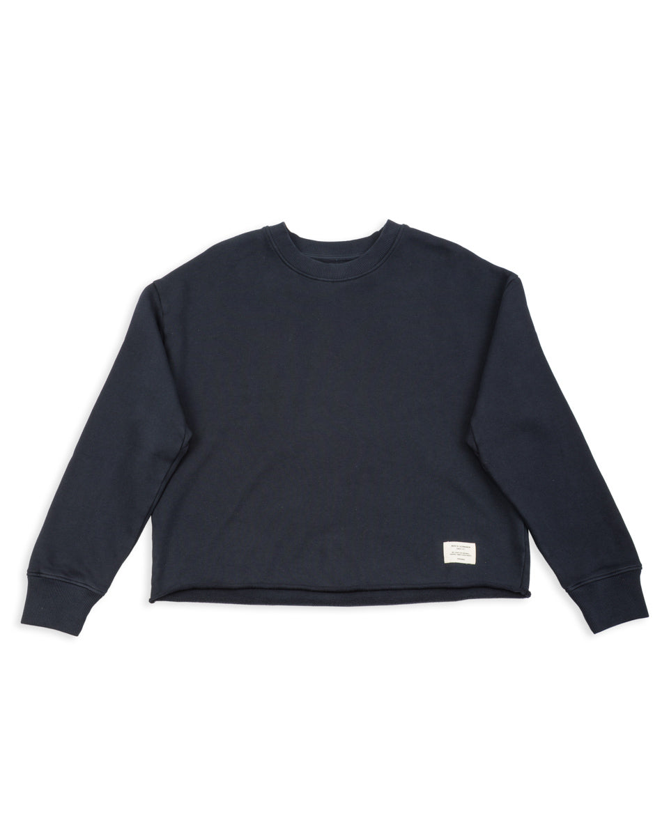 Merz b. Schwanen Women's Open Edge Sweatshirt - Charcoal - Standard & Strange