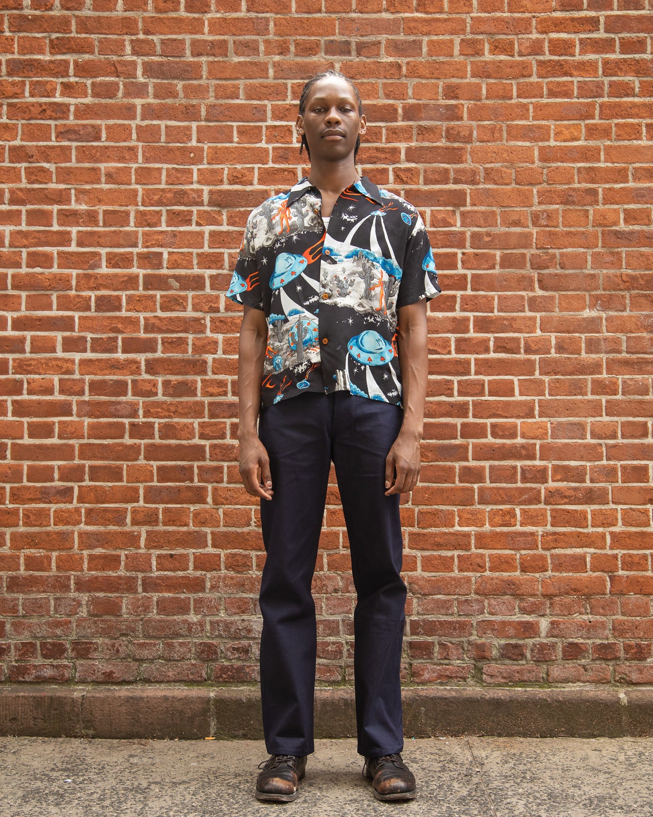 Mister Freedom Rock 'n' Roll Shirt "Flying Saucers" - Grey/Delta - Standard & Strange