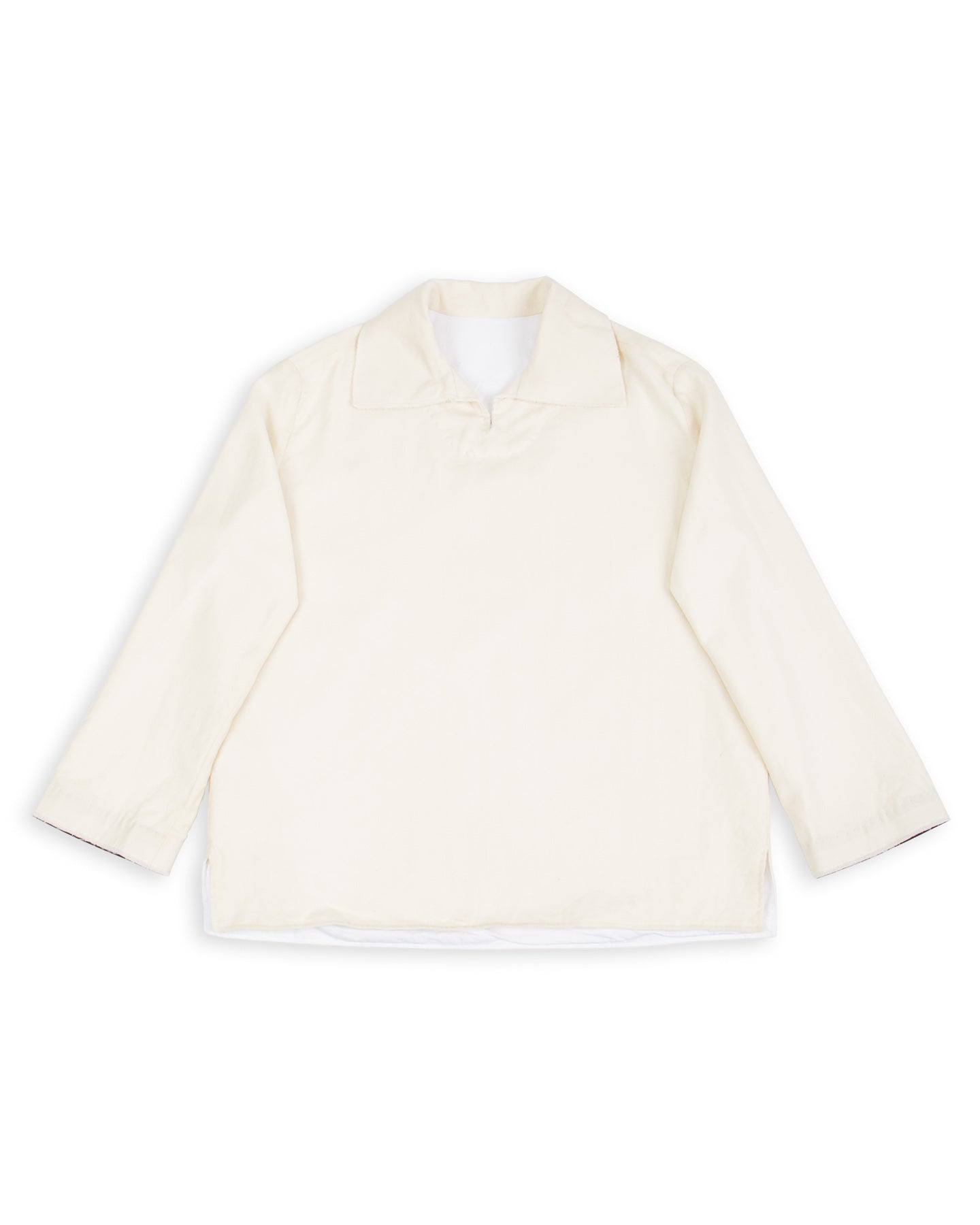 Monad London Newman P/O Shirt - White Botany Serge Wool - Standard & Strange