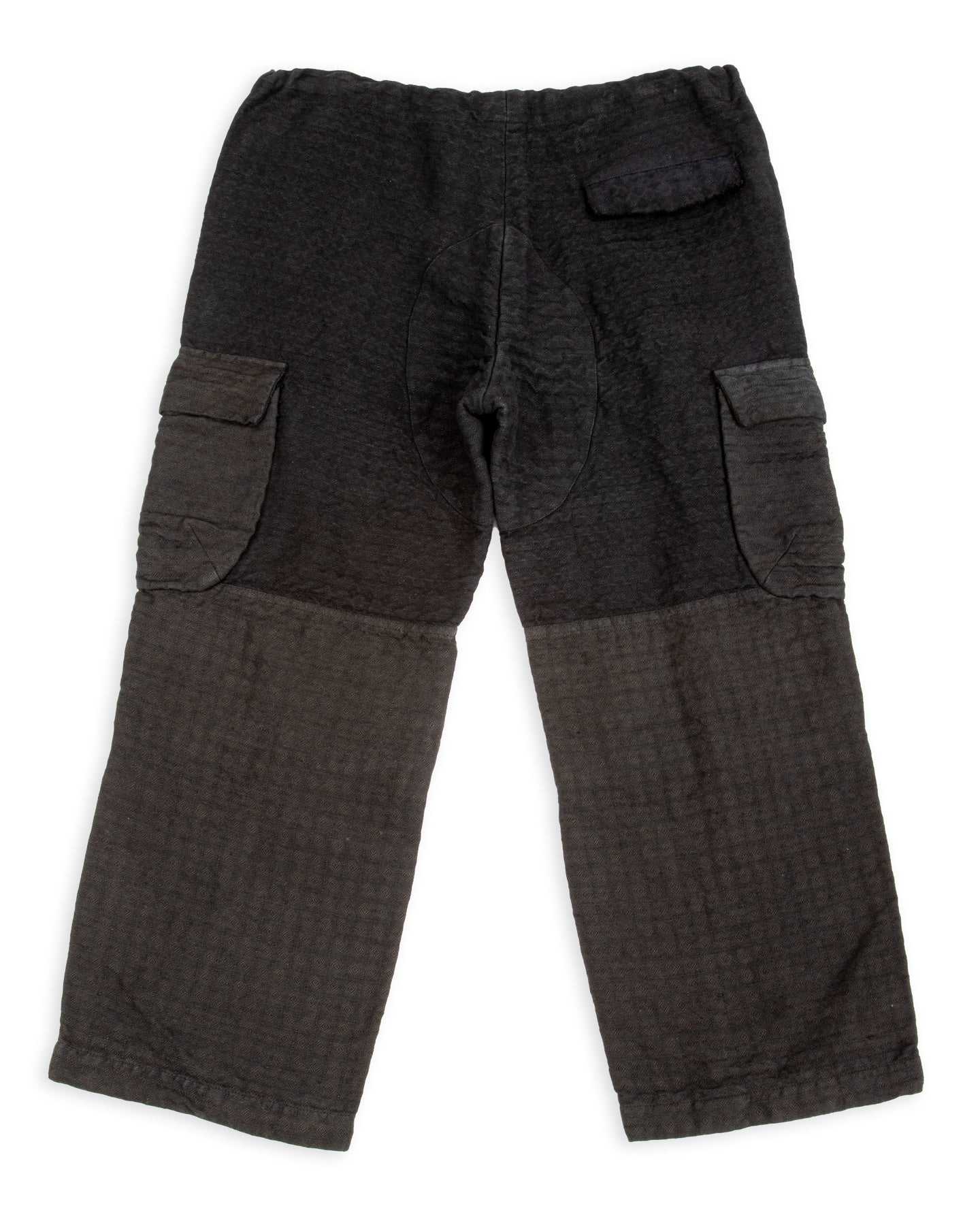 Monad London Simmons Cargo Pant - Hand Dyed Black Cotton/Hemp Jacquard - Standard & Strange