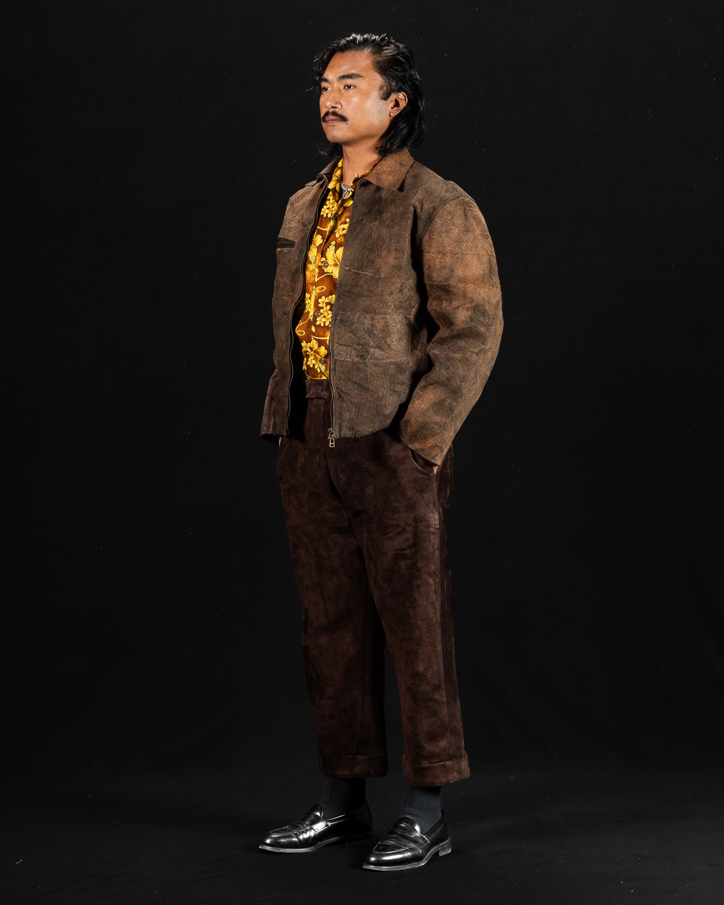 Monad London Stefan Jacket - Experimental Mud Dyed Bark Cloth - Standard & Strange