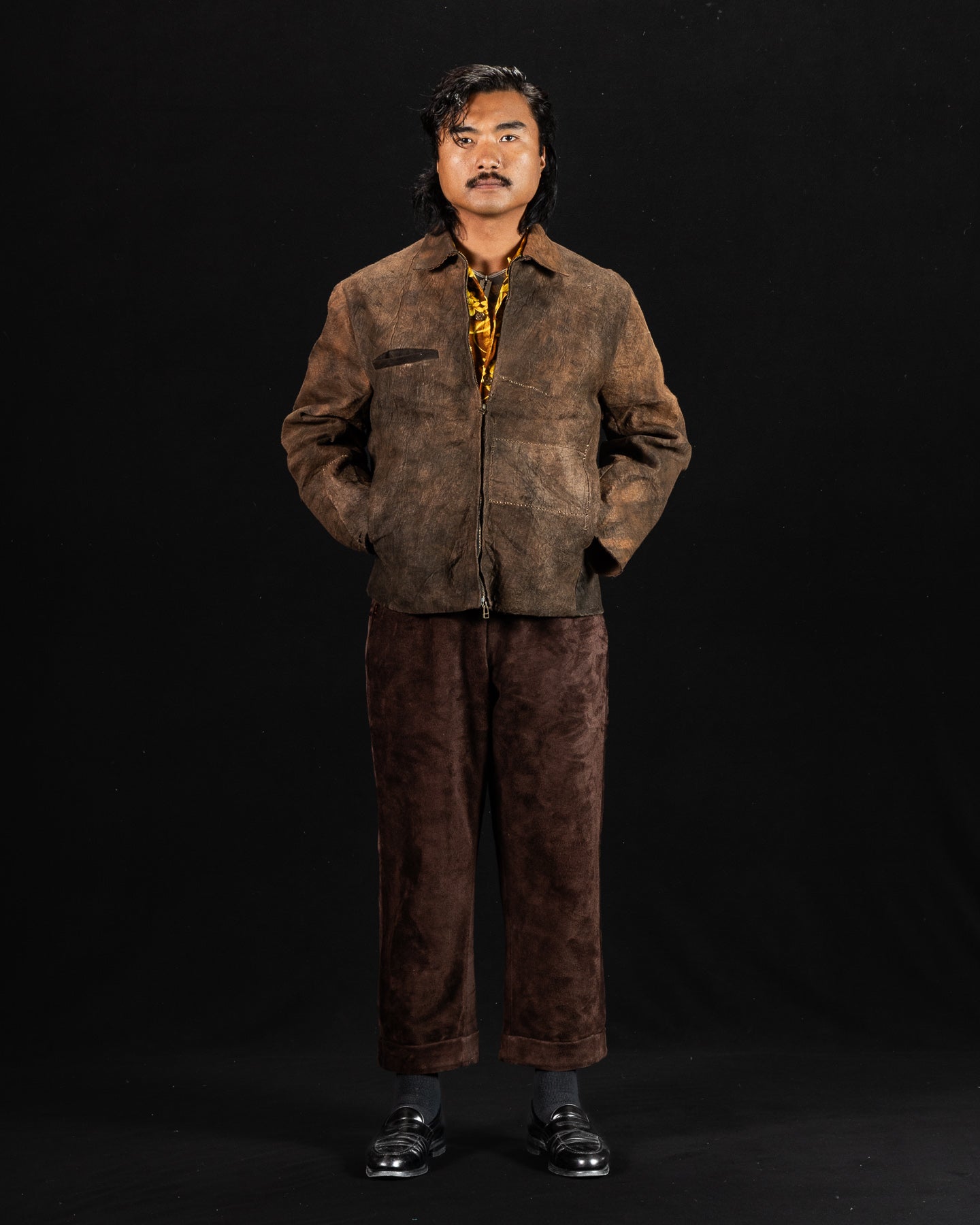 Monad London Stefan Jacket - Experimental Mud Dyed Bark Cloth - Standard & Strange