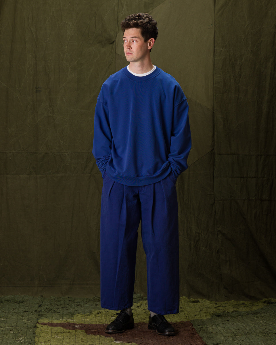 Monitaly French Terry Cropped Sweat Shirt - Navy - Standard & Strange