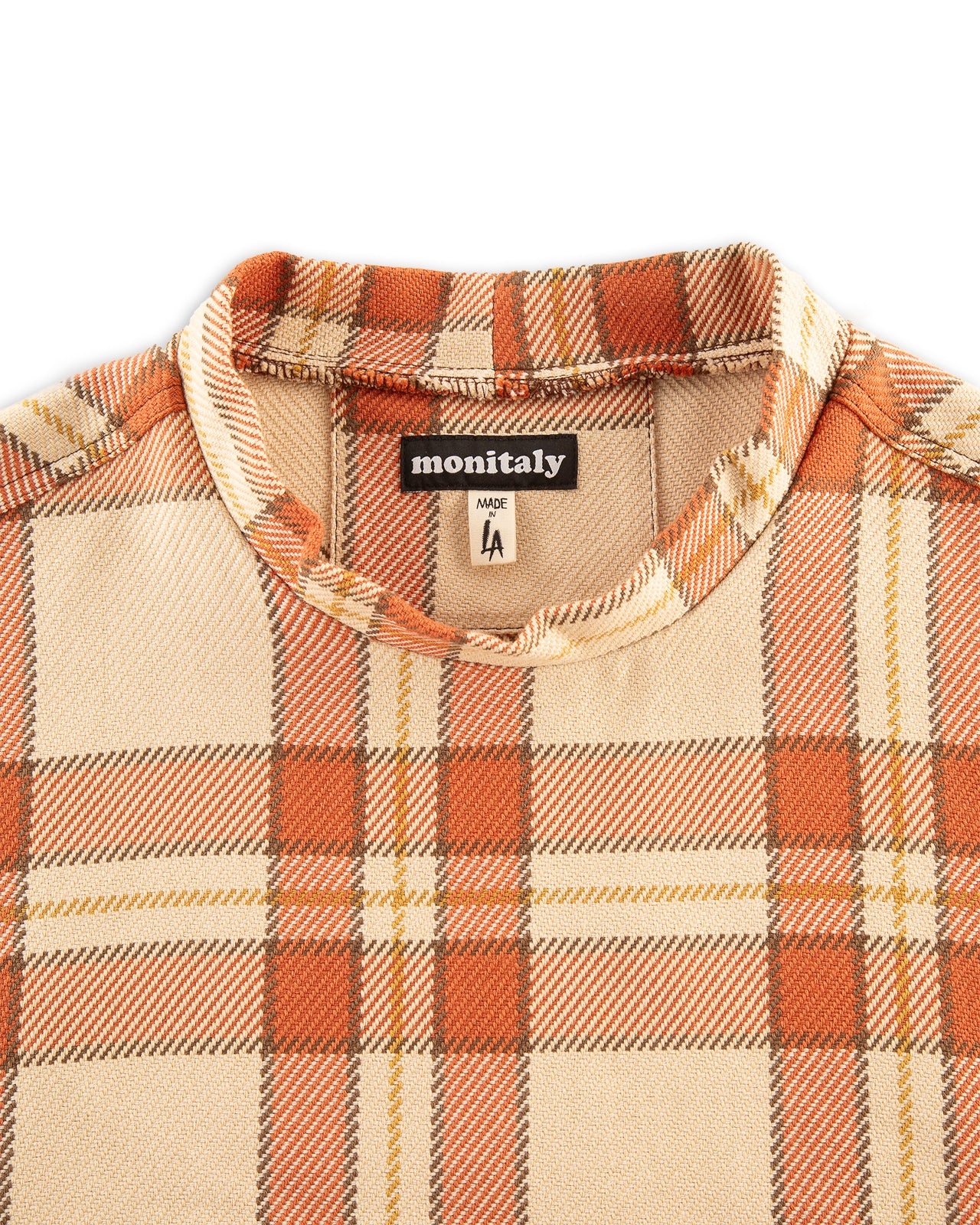 Monitaly Santa Monica Pullover - Brick Plaid Cotton Heavy Twill - Standard & Strange