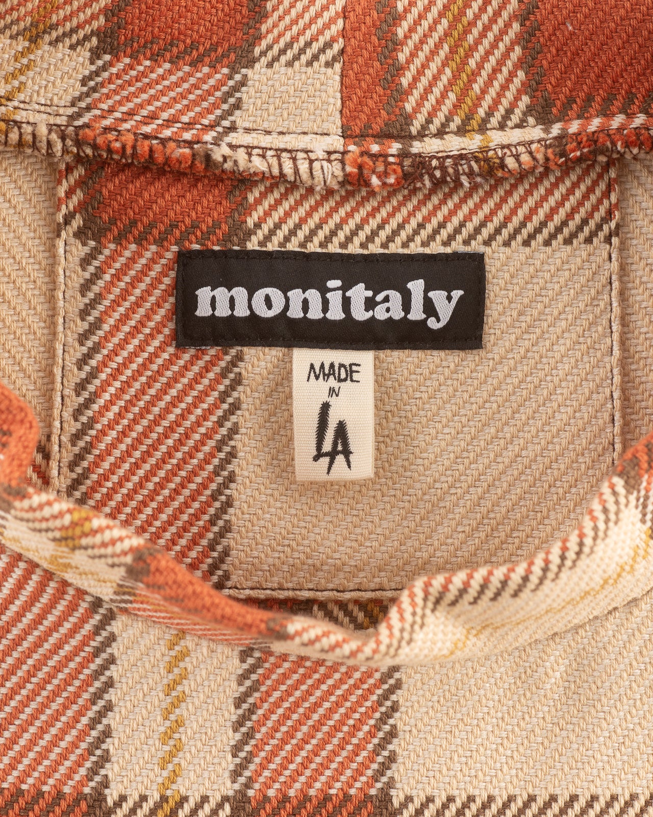 Monitaly Santa Monica Pullover - Brick Plaid Cotton Heavy Twill - Standard & Strange
