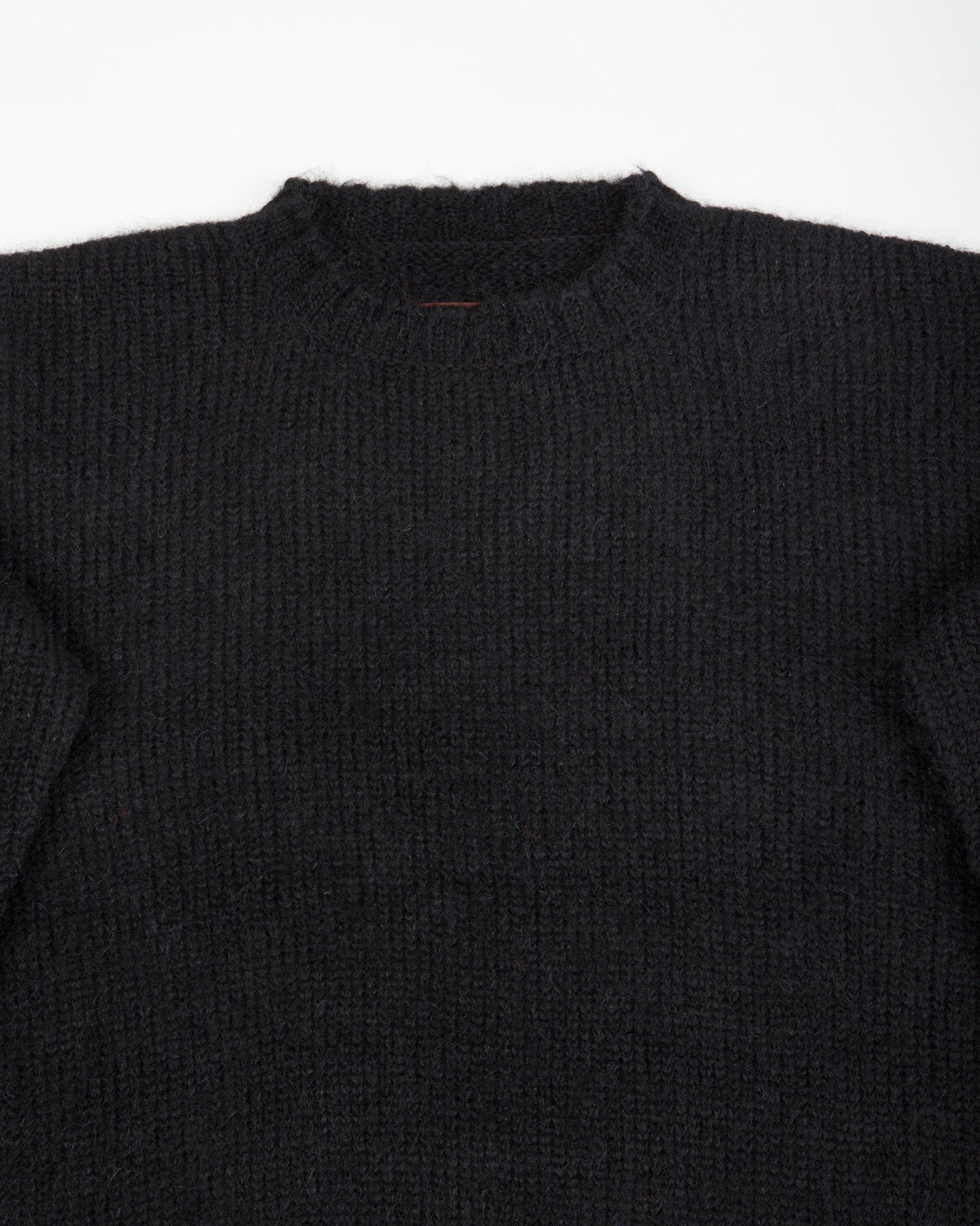 Monitaly Shaggy Alpaguan Crewneck - Black - Standard & Strange