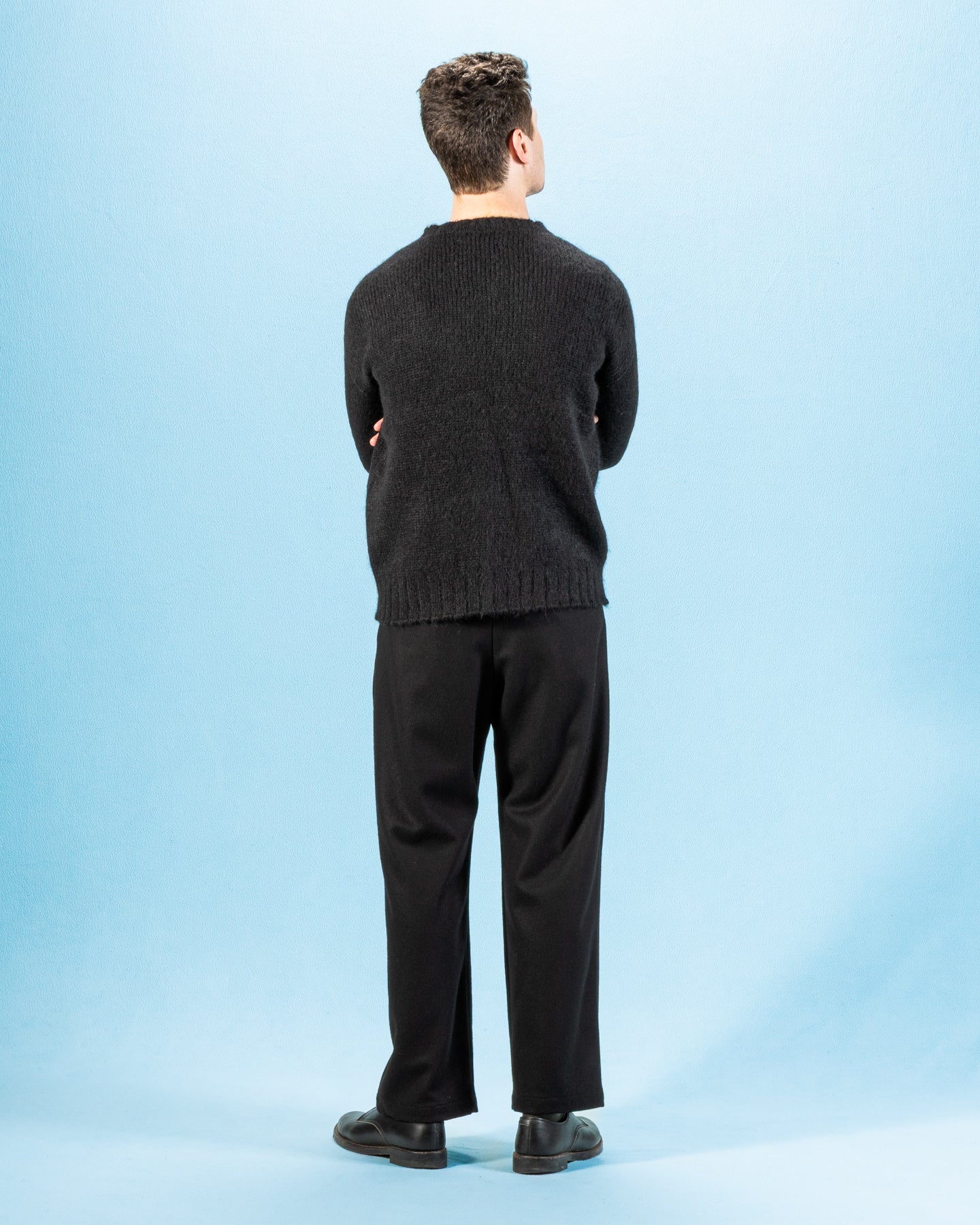 Monitaly Shaggy Alpaguan Crewneck - Black - Standard & Strange