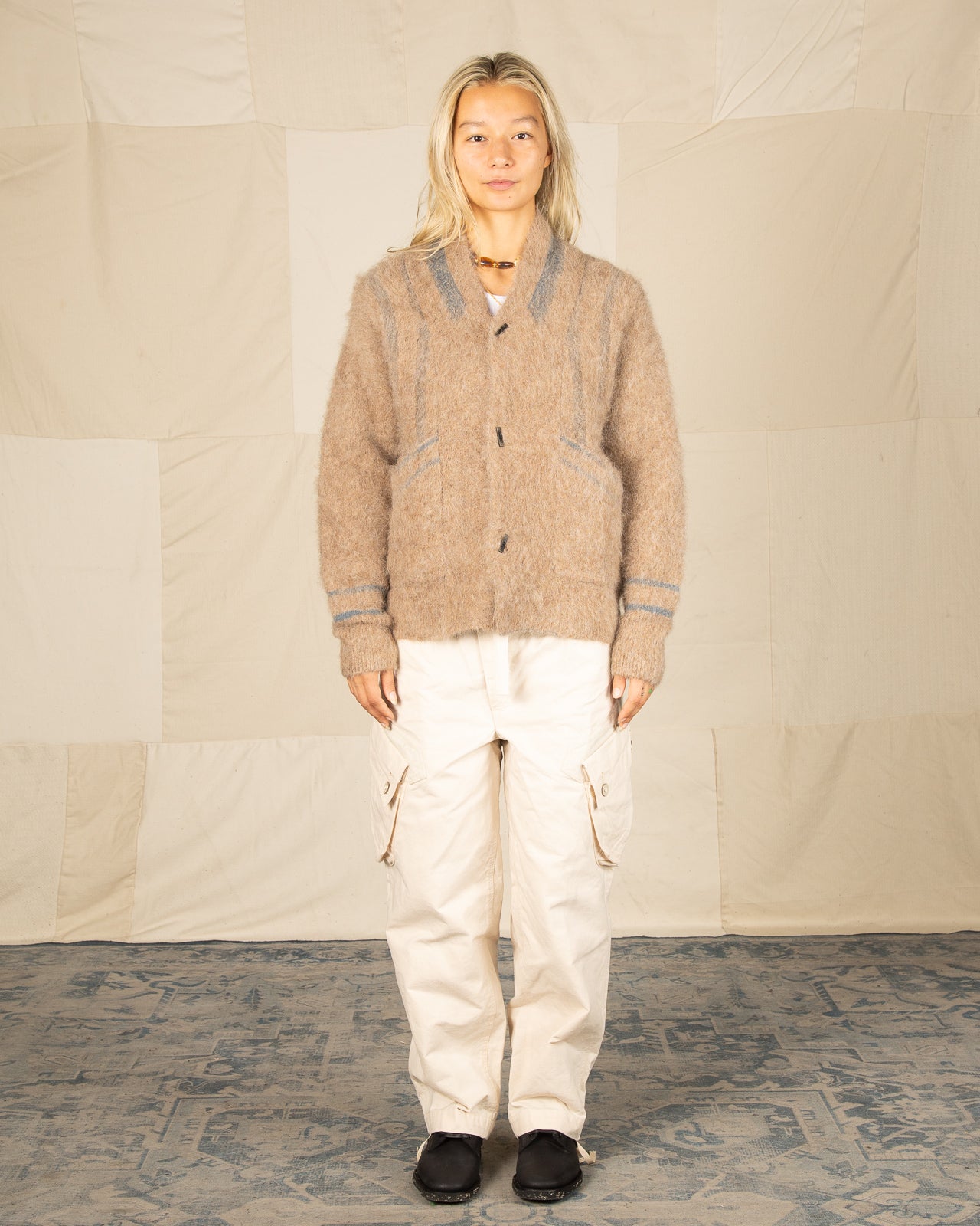 MotivMfg Adjustable Cargo Pants - Natural Ripstop Waxed Cotton - Standard & Strange