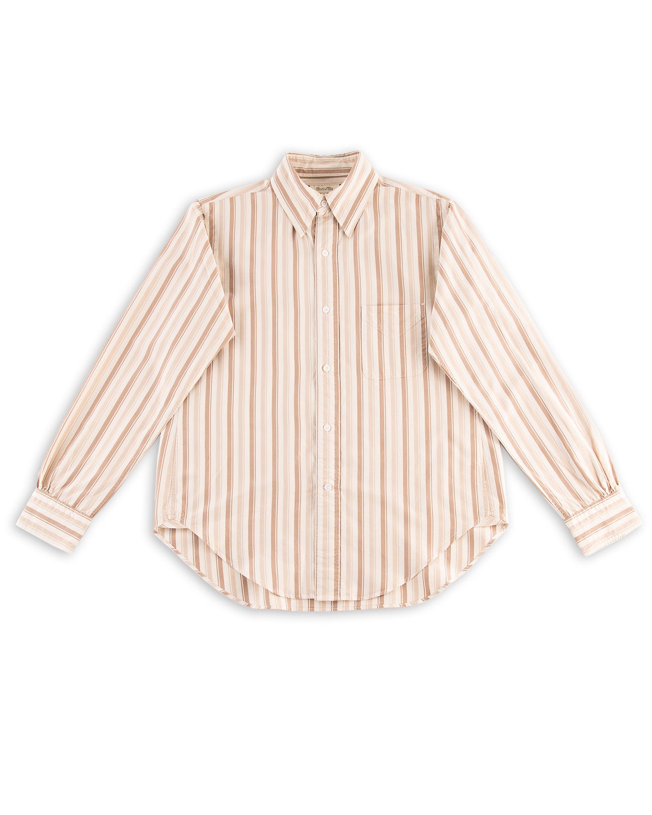 MotivMfg Authentic Fit BD Shirt - Pink Stripe Silk Cotton Fine Poplin - Standard & Strange