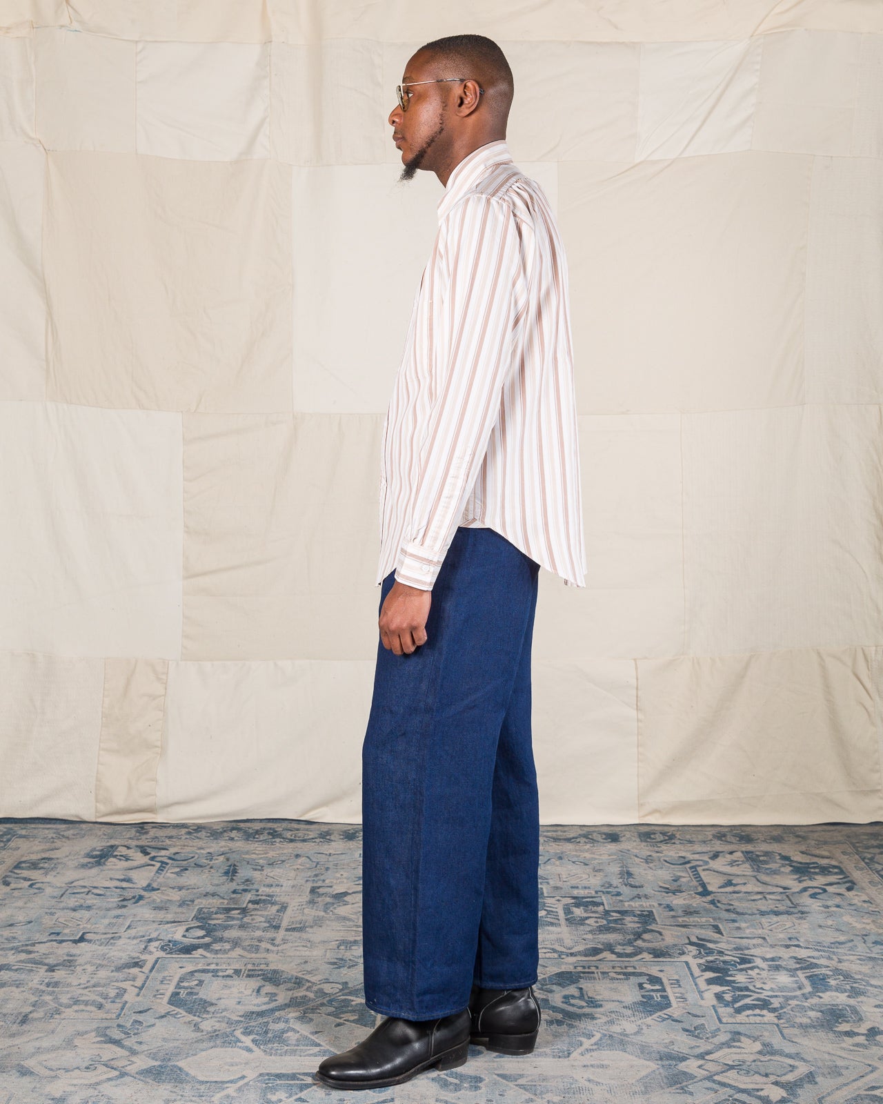 MotivMfg Authentic Fit BD Shirt - Pink Stripe Silk Cotton Fine Poplin - Standard & Strange