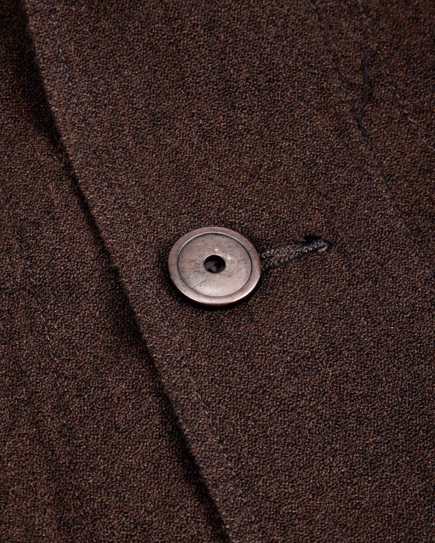 Continental Sack Jacket - Espresso Wool Linen Crepe
