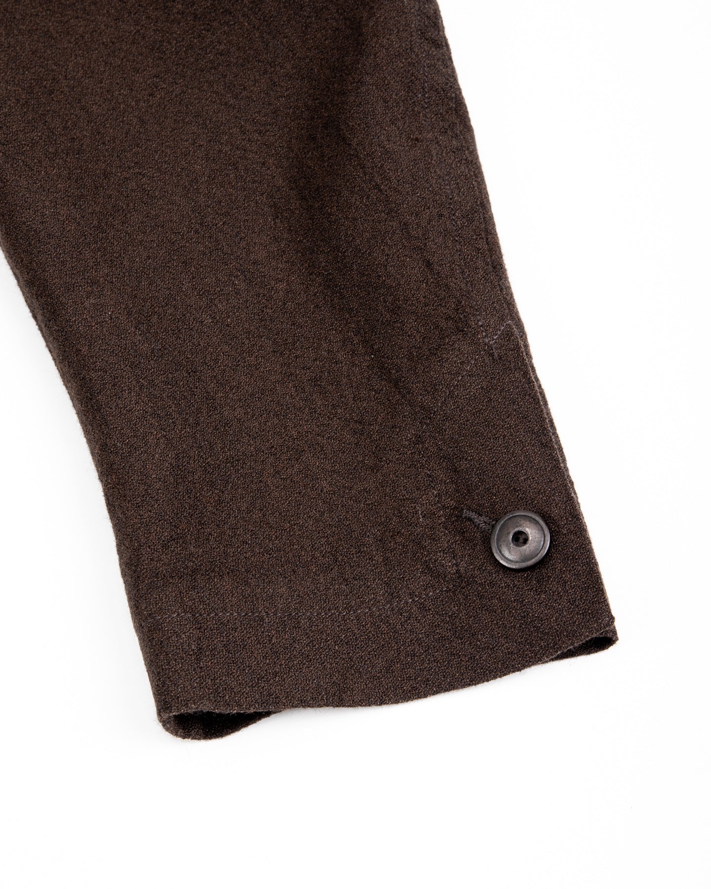 Continental Sack Jacket - Espresso Wool Linen Crepe