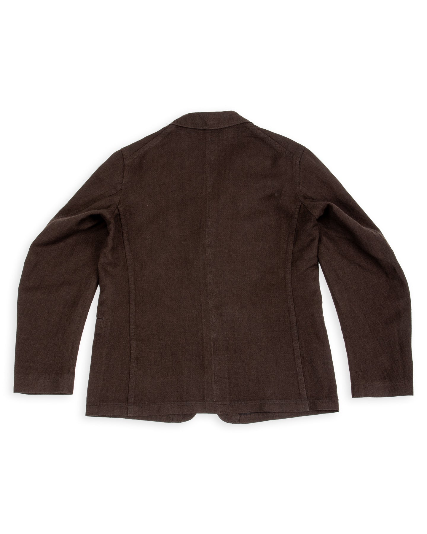 Continental Sack Jacket - Espresso Wool Linen Crepe