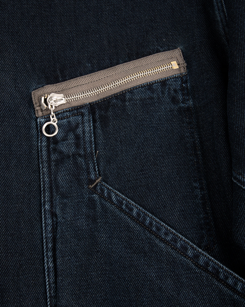 MotivMfg Denim Deck Jacket - Char Navy Overdyed Linen Denim - Standard & Strange