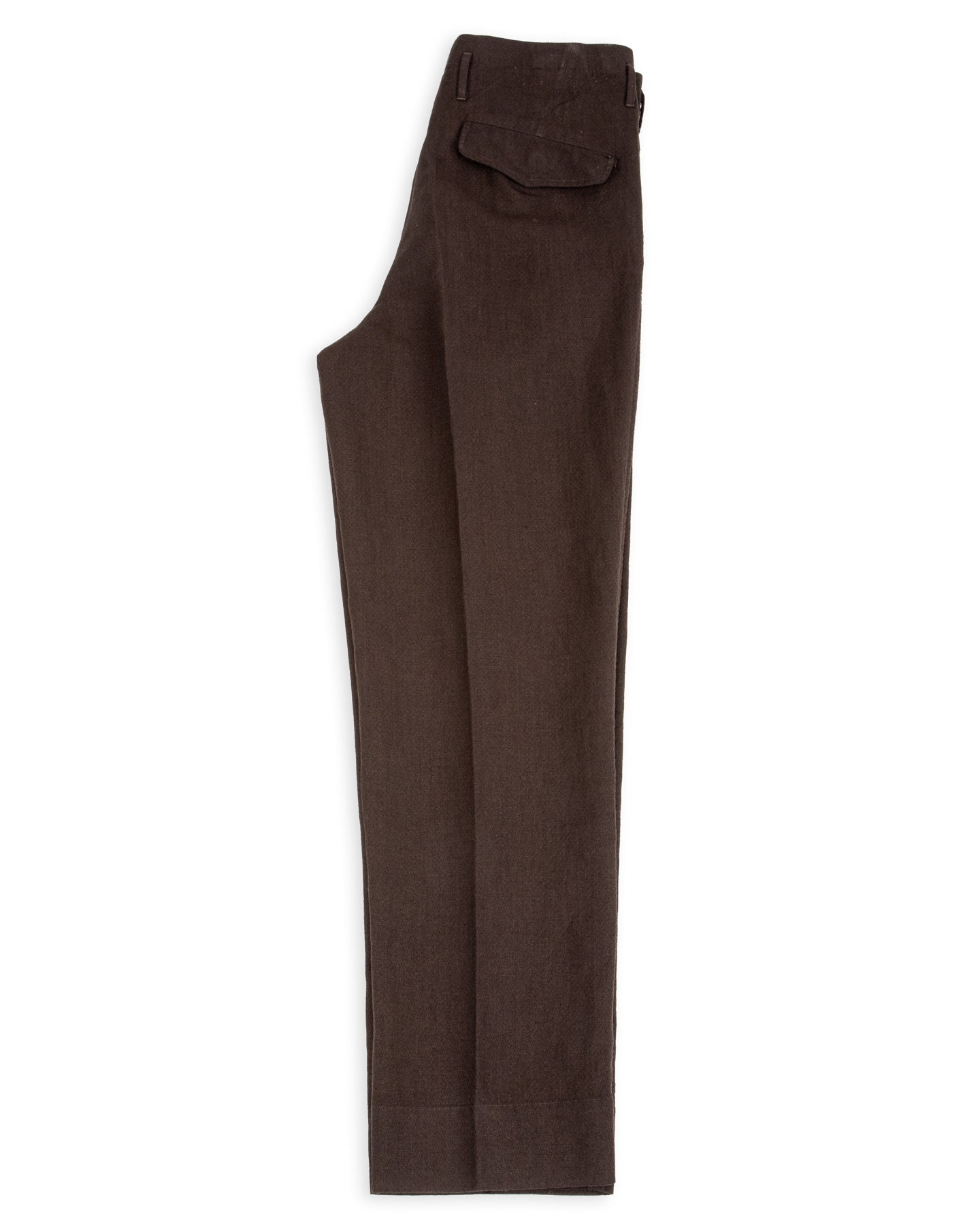 English Trousers - Espresso Wool Linen Crepe