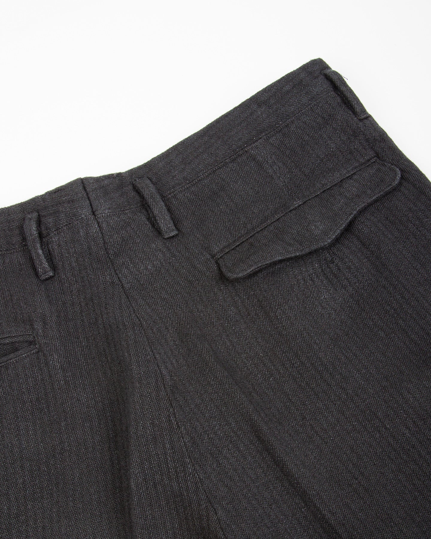 MotivMfg Loft Trousers - Black Linen Wool Pique - Standard & Strange
