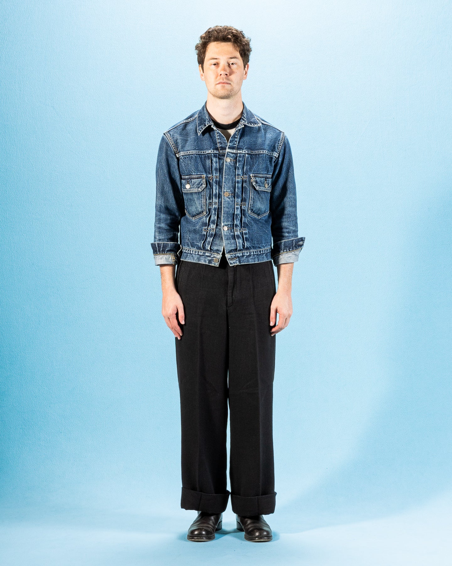 MotivMfg Loft Trousers - Black Linen Wool Pique - Standard & Strange