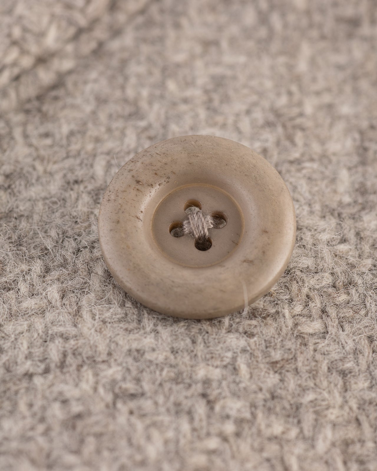 MotivMfg Mandarin Coat - Ecru Undyed Wool - Standard & Strange