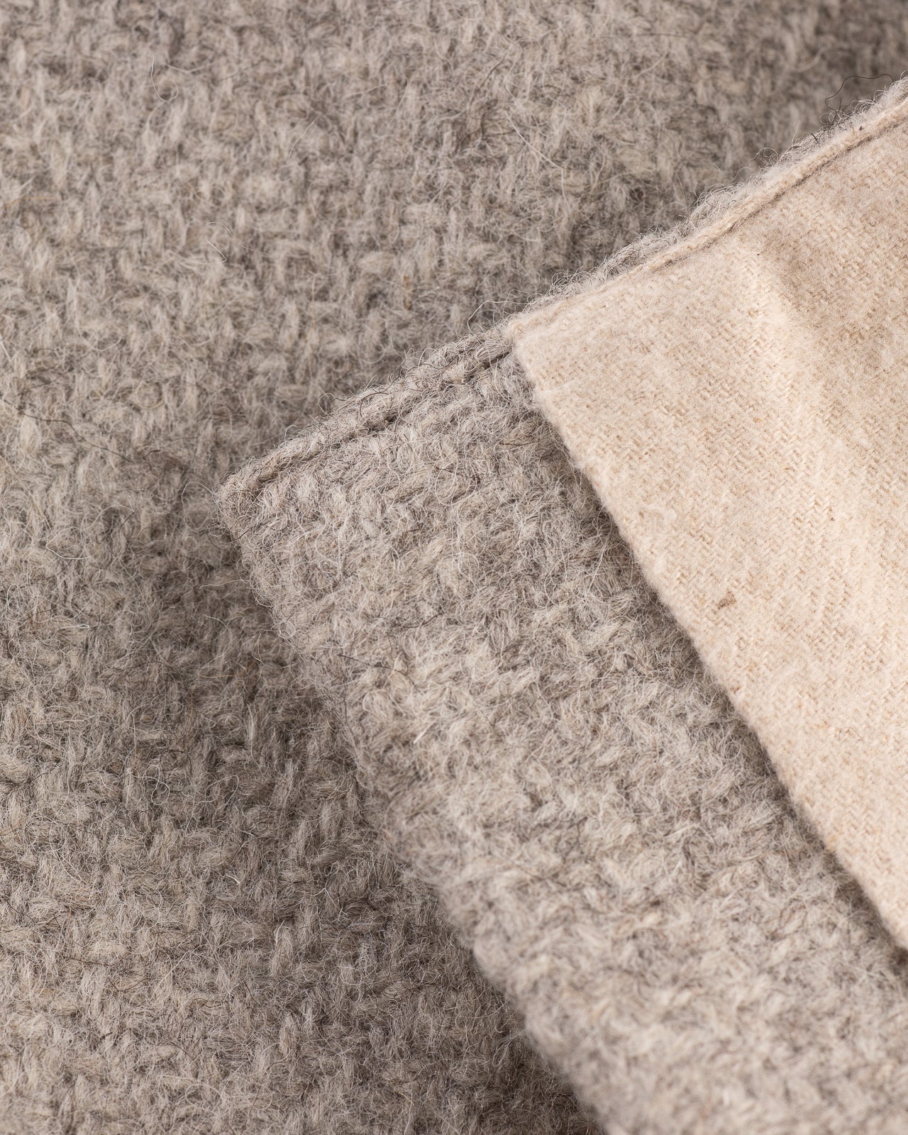 MotivMfg Mandarin Coat - Ecru Undyed Wool - Standard & Strange