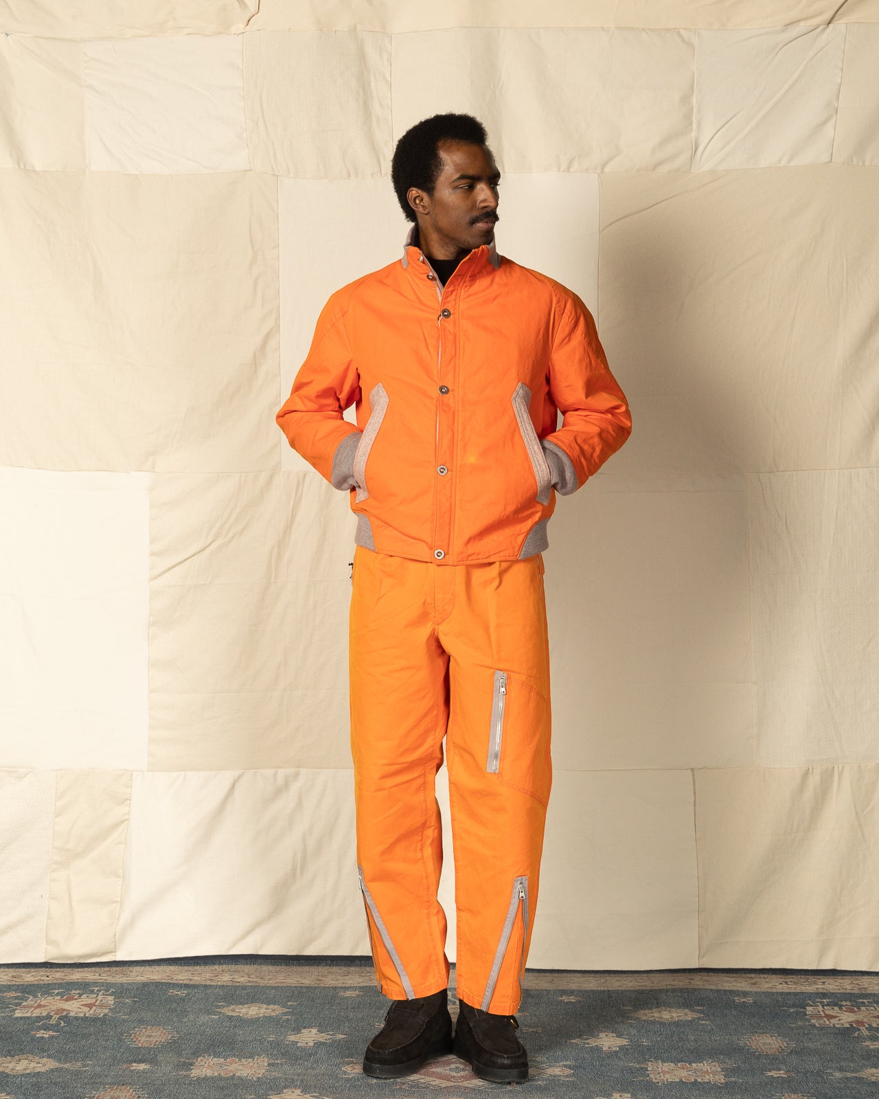 MotivMfg Vector Bomber Jacket - Lava Halley Stevenson "Military Finish" Waxed Cotton - Standard & Strange